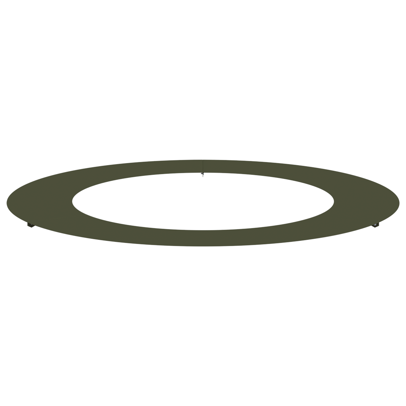 Olive Green Metal Planter Olive green Metal Large Planter Round - Image 2