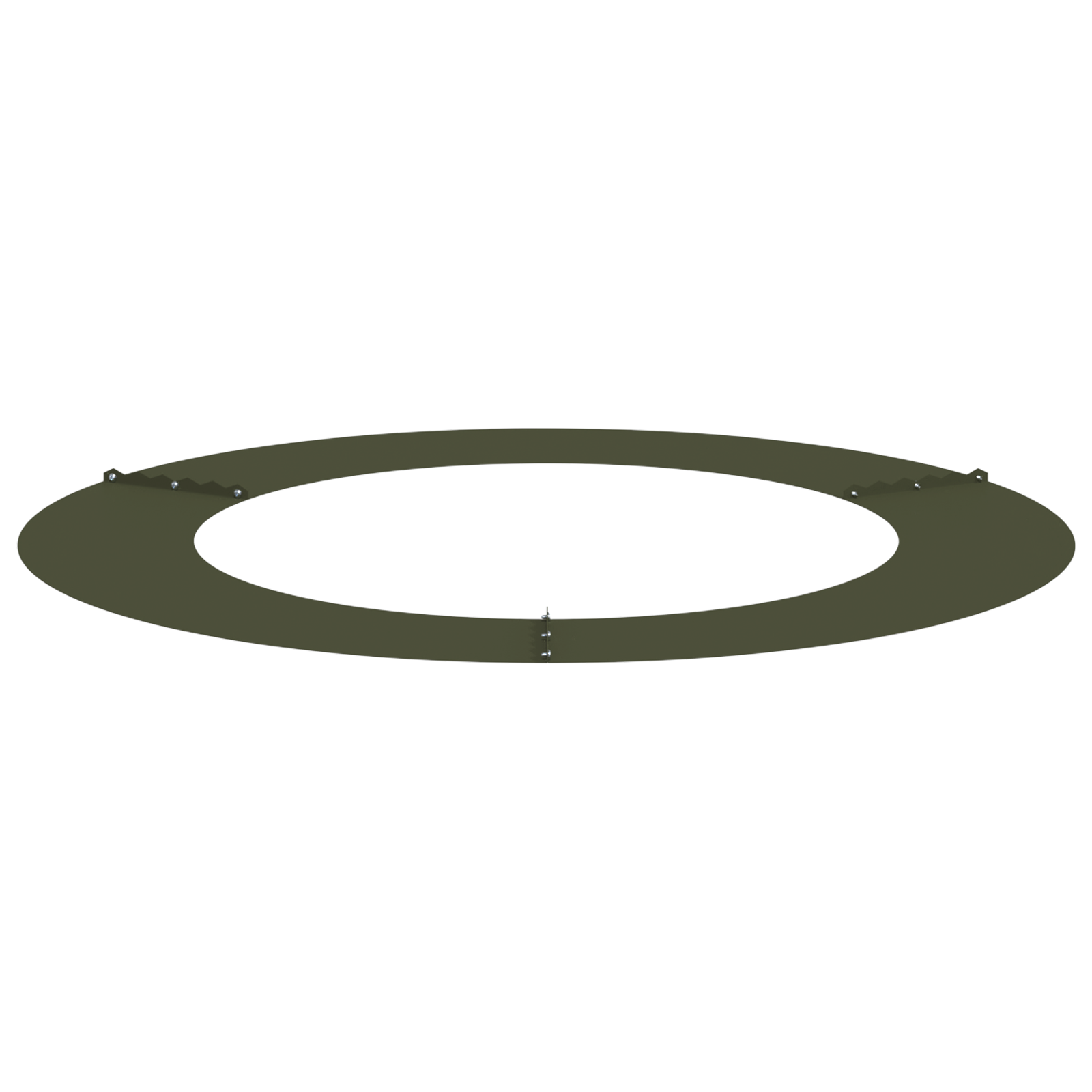Olive Green Metal Planter Olive green Metal Large Planter Round - Image 4