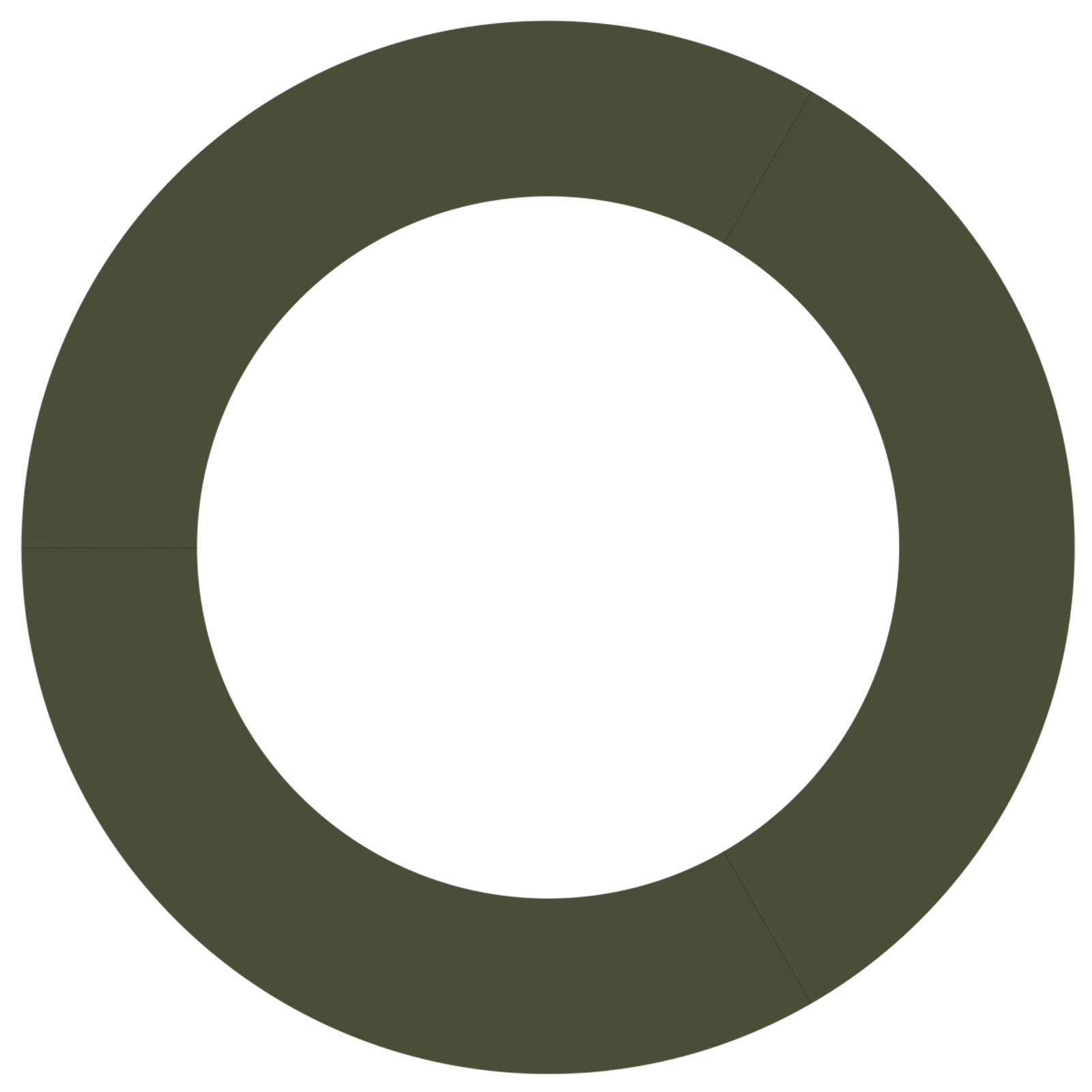 Olive Green Metal Planter Olive green Metal Large Planter Round - Image 5