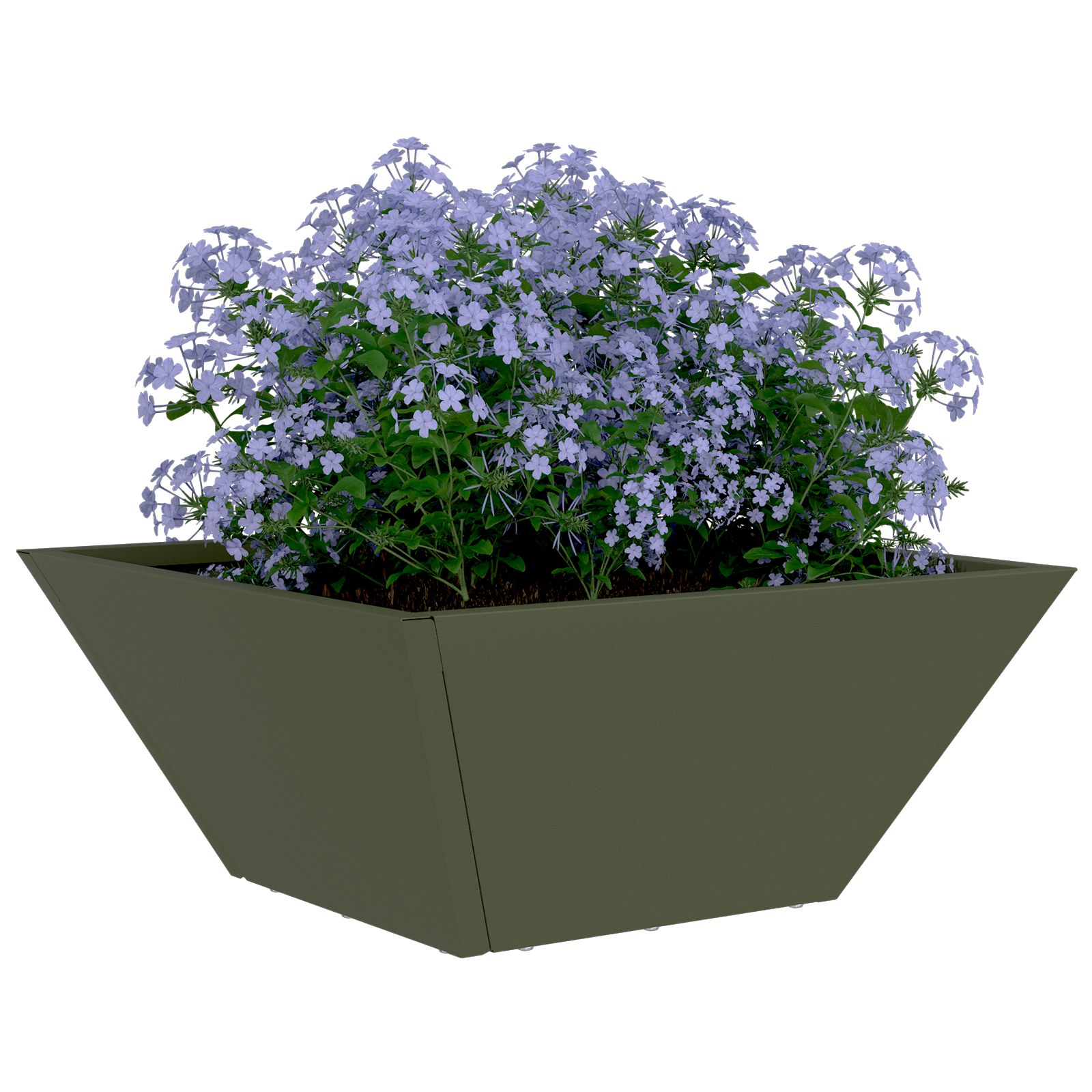 Thumbnail - vidaXL Garten Schalenpflanze Olivgrün 35x35x15 cm aus Stahl