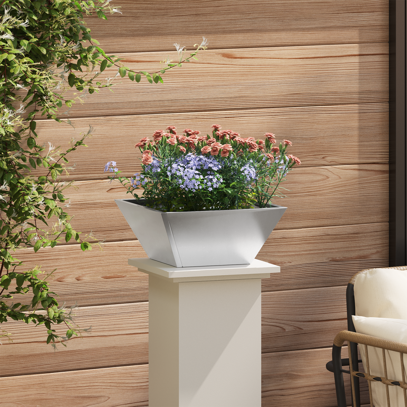 Metal Planter Stainless steel 35 x 35 x 15 cm Metal Planter - Image 4