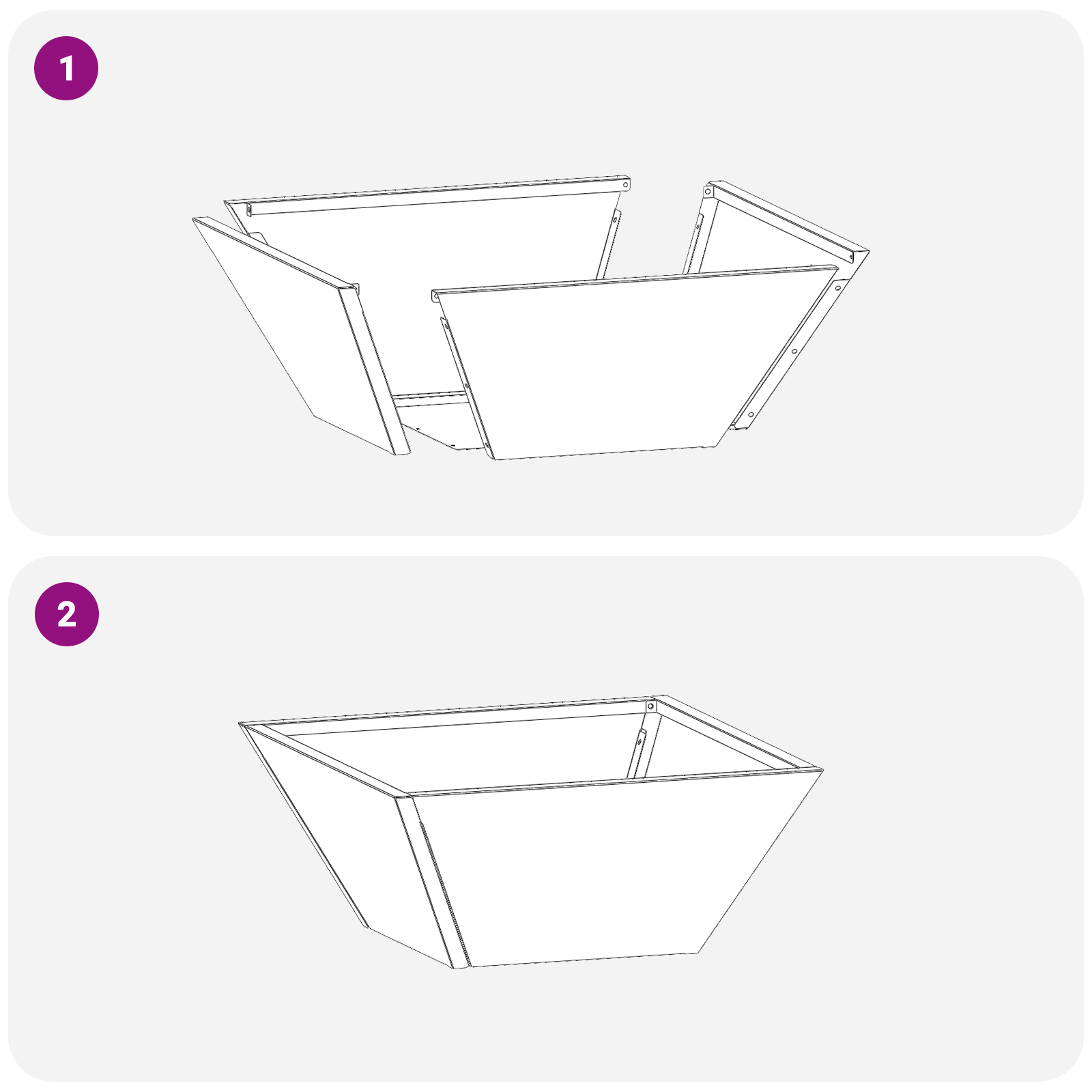 Metal Planter Galvanised steel 35 x 35 x 15 cm Planters Planter - Image 10