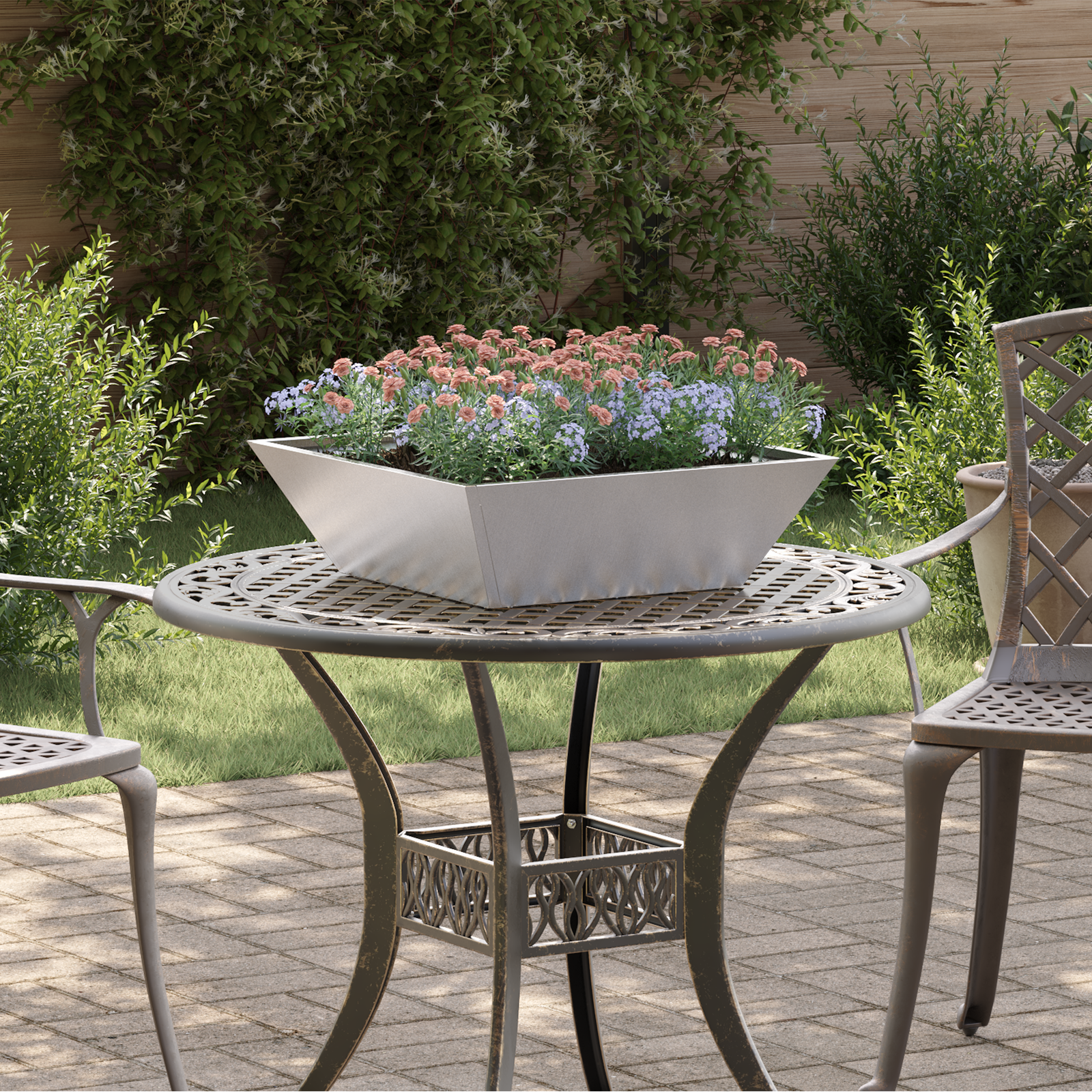 Tuin Kom 50x50x15 cm RVS