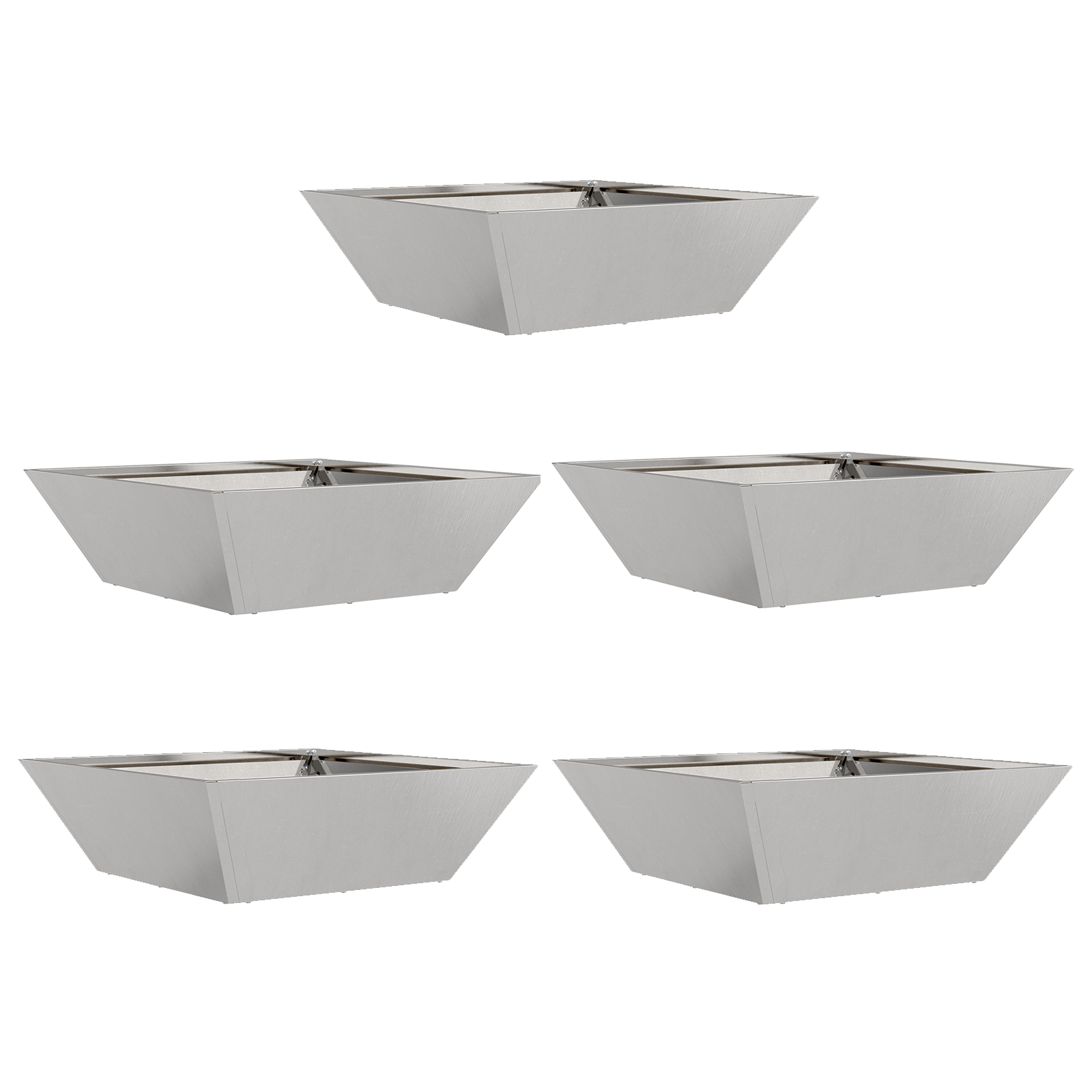 Metal Planter Set Stainless steel Large Decorative Inlays - Image 2