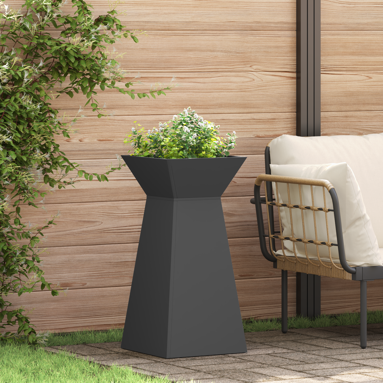 Plant Stand Black Plastic 35 x 35 x 73 cm Plant Stand