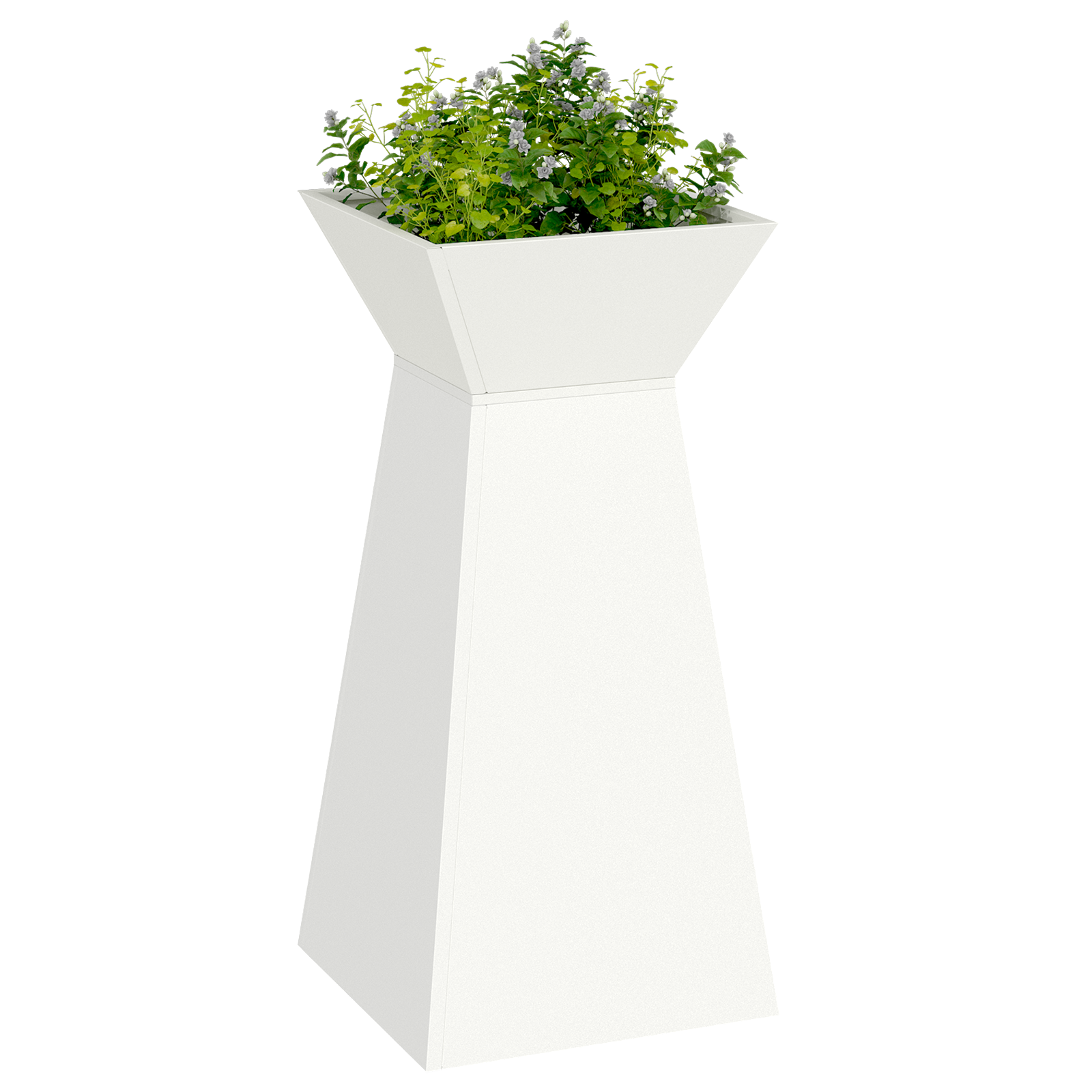 Plant Stand White Plastic 35 x 35 x 73 cm Decorative Inlays - Image 3