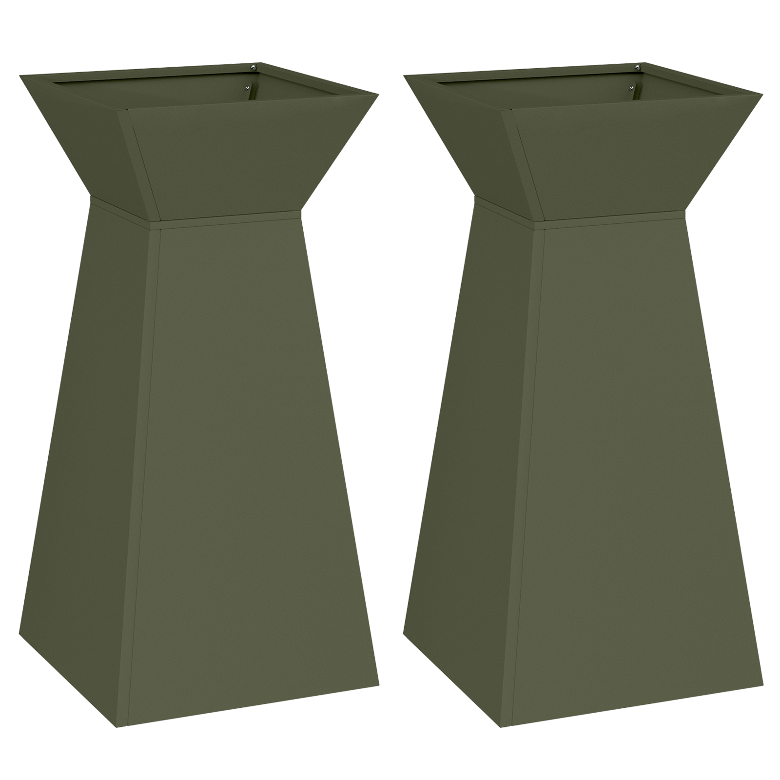 Plant Stand Set Olive Green Metal 35 x 35 x 73 cm - Image 2