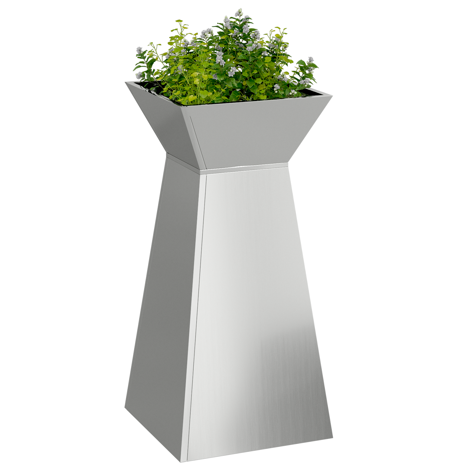 Metal Planters Galvanised steel 35 x 35 x 73 cm Decorative Inlays - Image 3