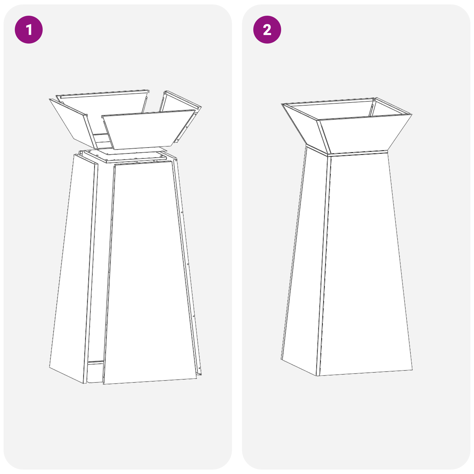 Plant Stand Galvanised steel 40 x 40 x 101 cm Planters - Image 10