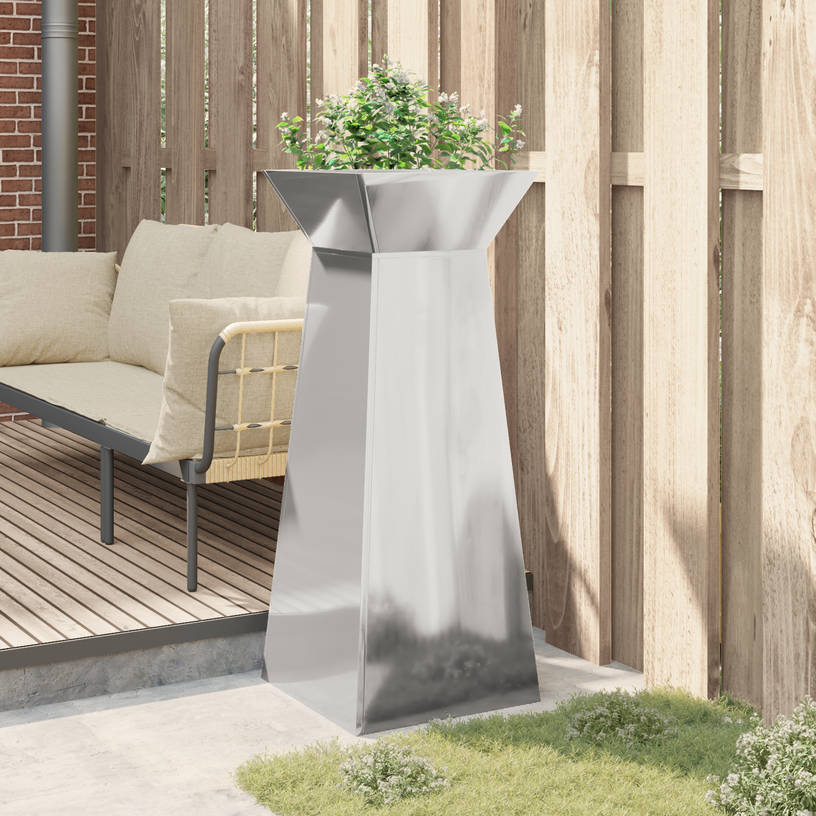 Plant Stand Galvanised steel 40 x 40 x 101 cm Planters - Image 4