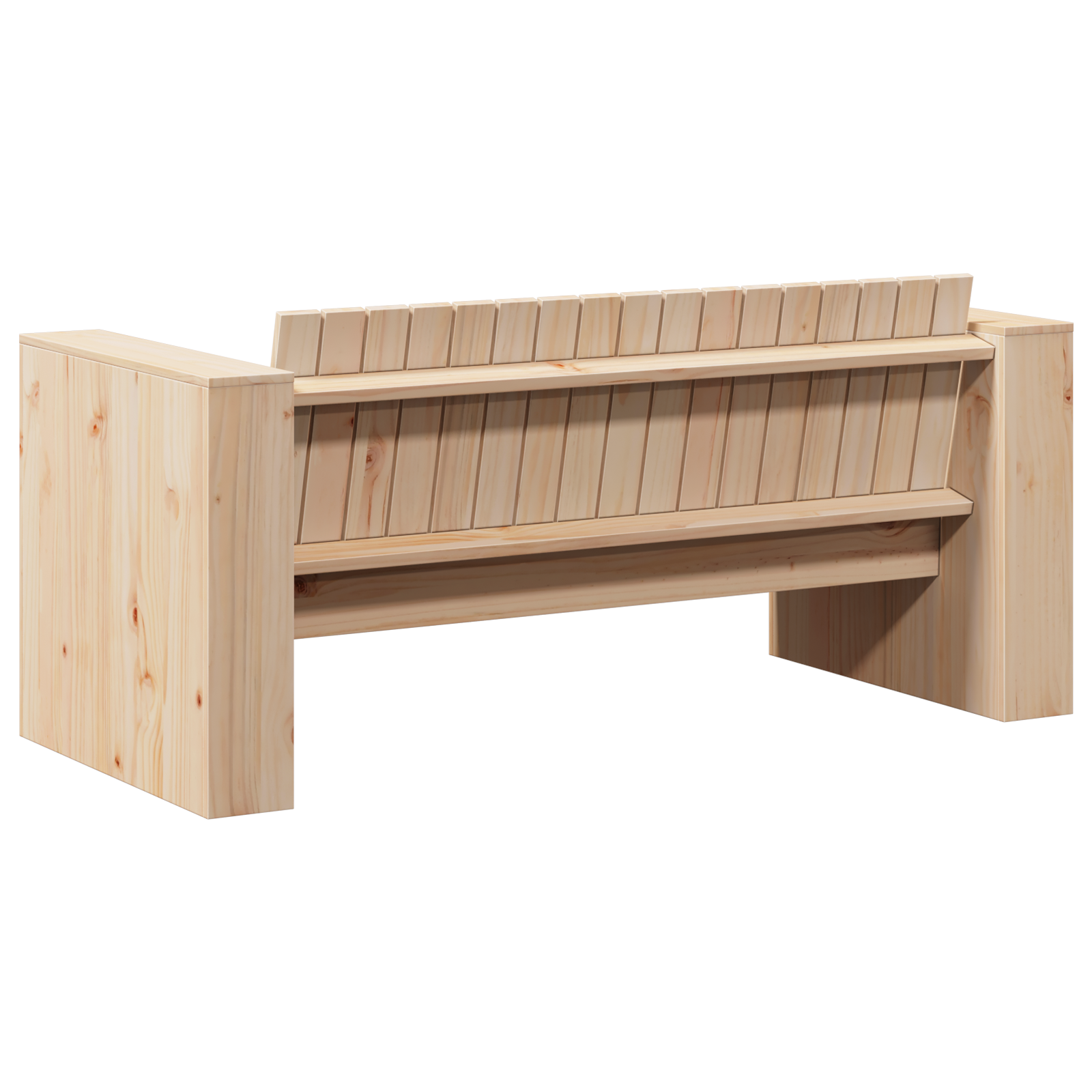 Garden Sofa 2-Seater 134x60x62 cm Solid Wood Pine - Image 5