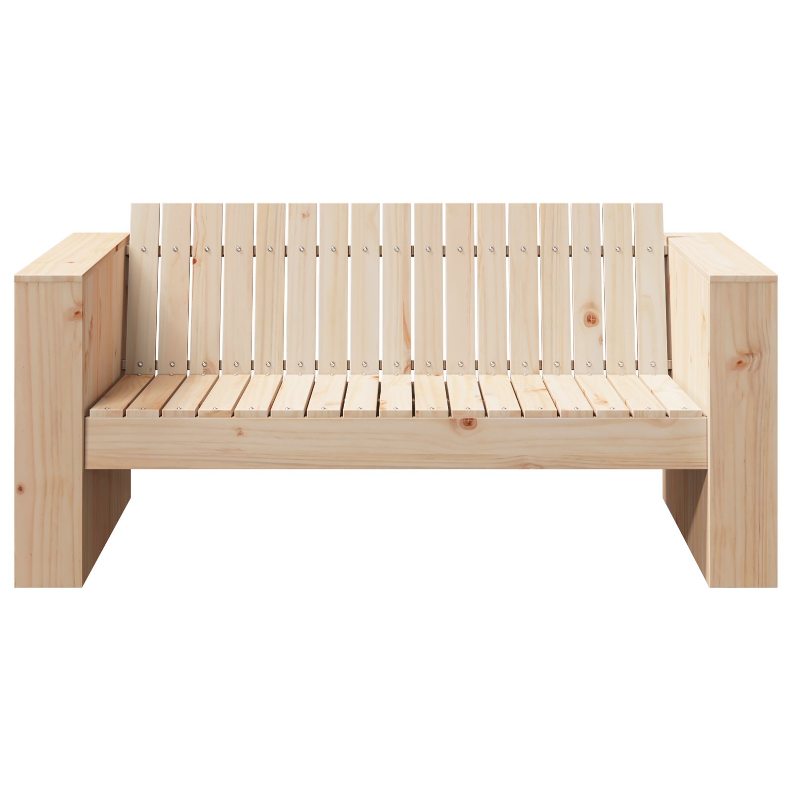 Garden Sofa 2-Seater 134x60x62 cm Solid Wood Pine - Image 3