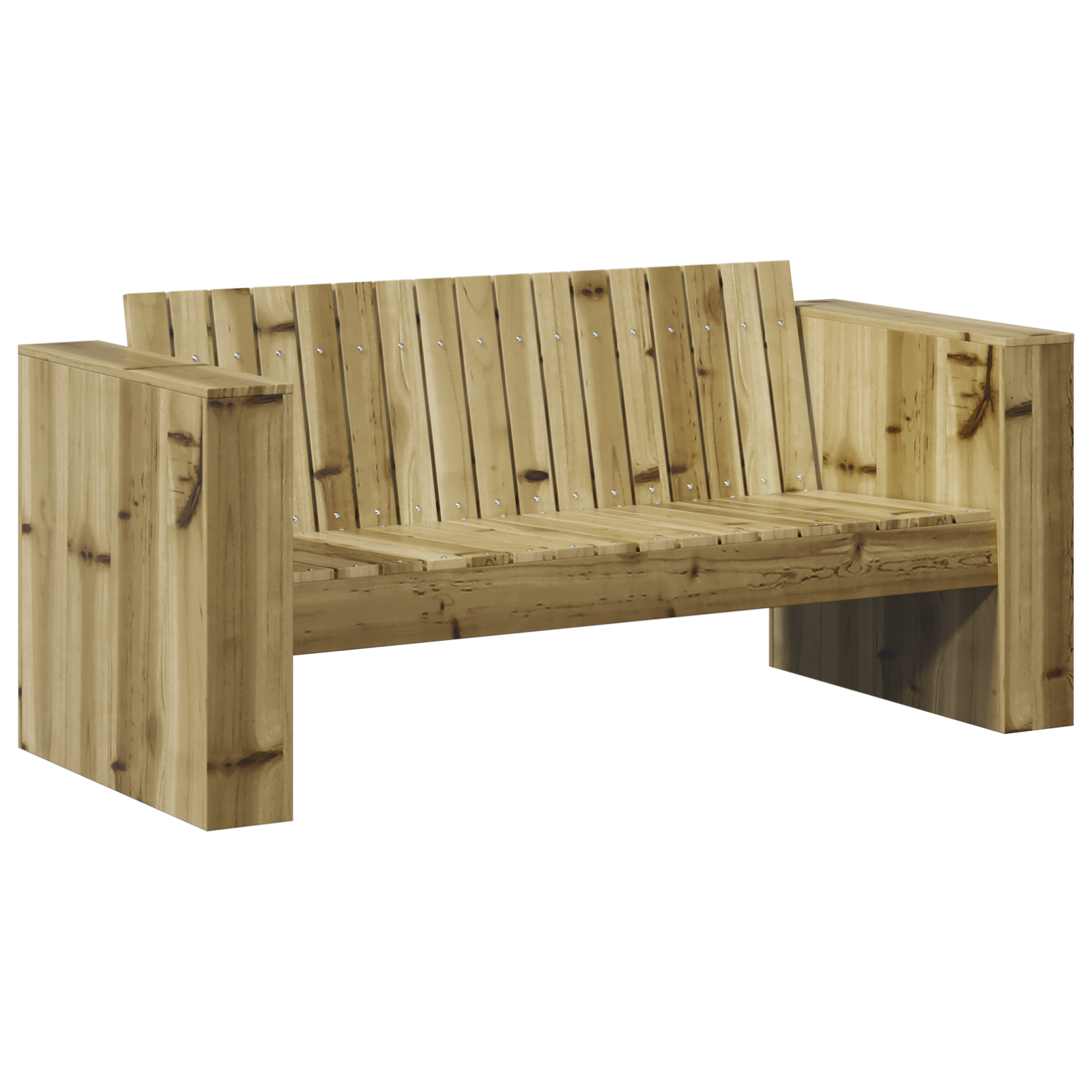Garden Sofa 2-Seater 134x60x62 cm Treated Pine Wood - Image 2