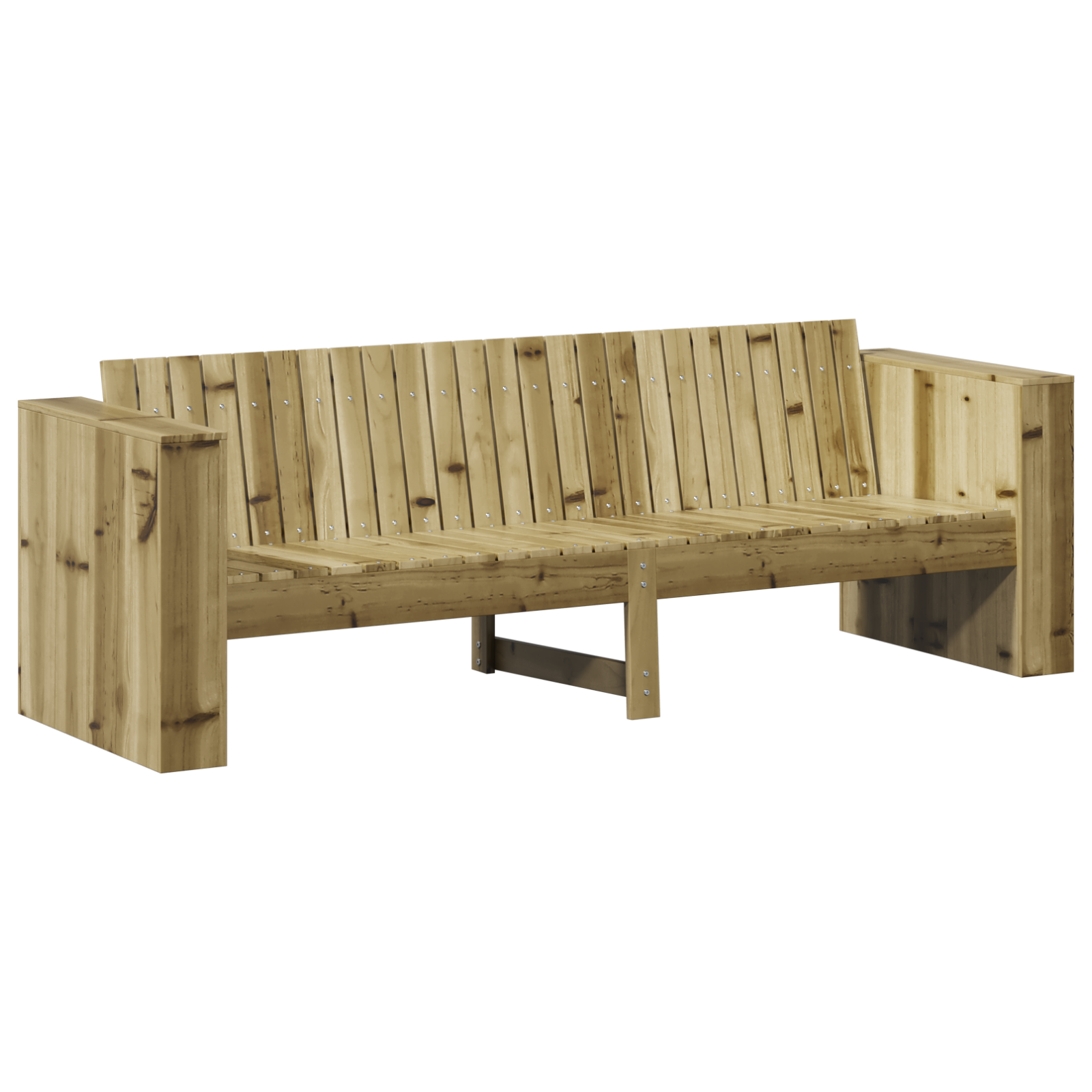 Garden Sofa 3-Seater 185.5x60x62 cm Impregnated Wood Pine - Image 2