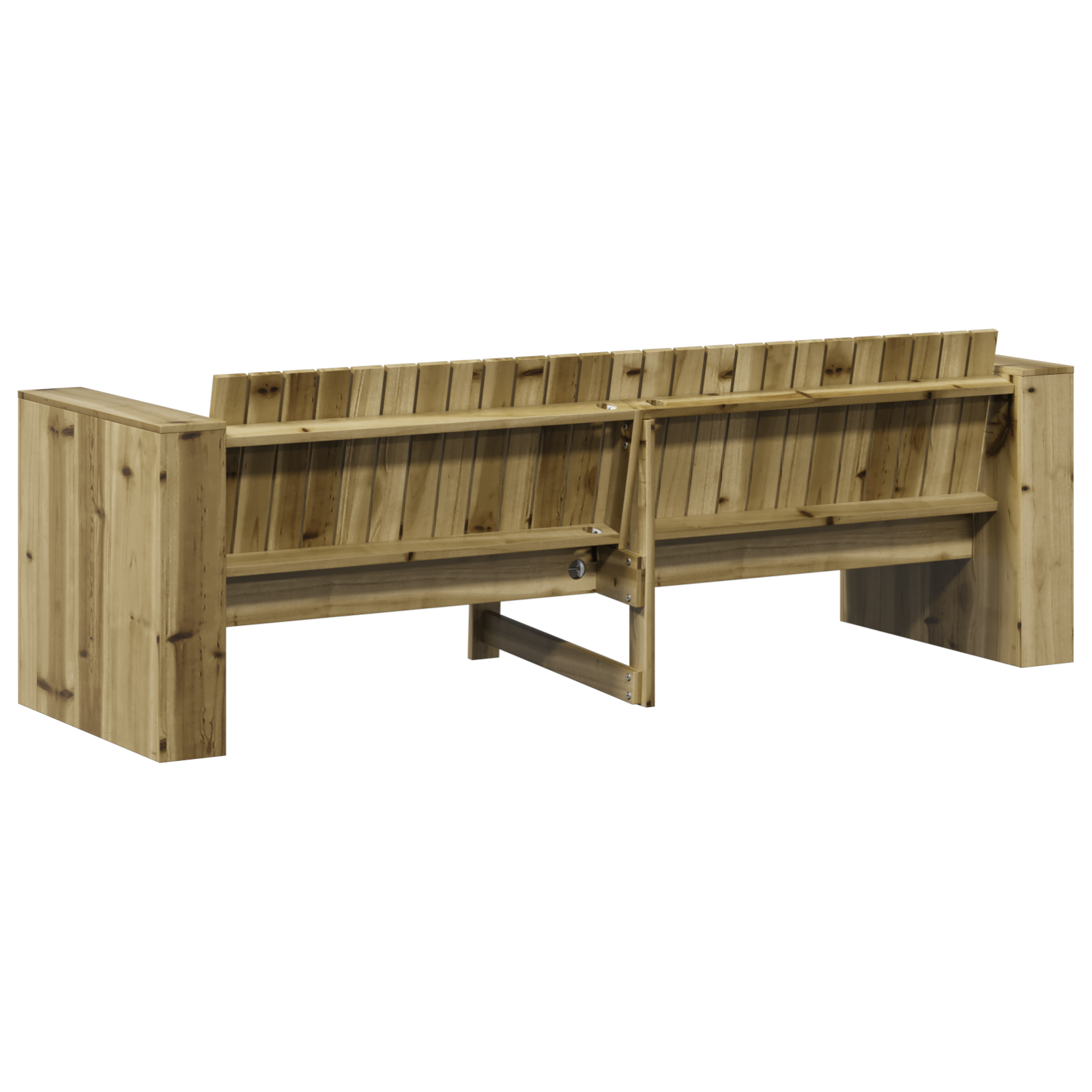 Garden Sofa 3-Seater 185.5x60x62 cm Impregnated Wood Pine - Image 5