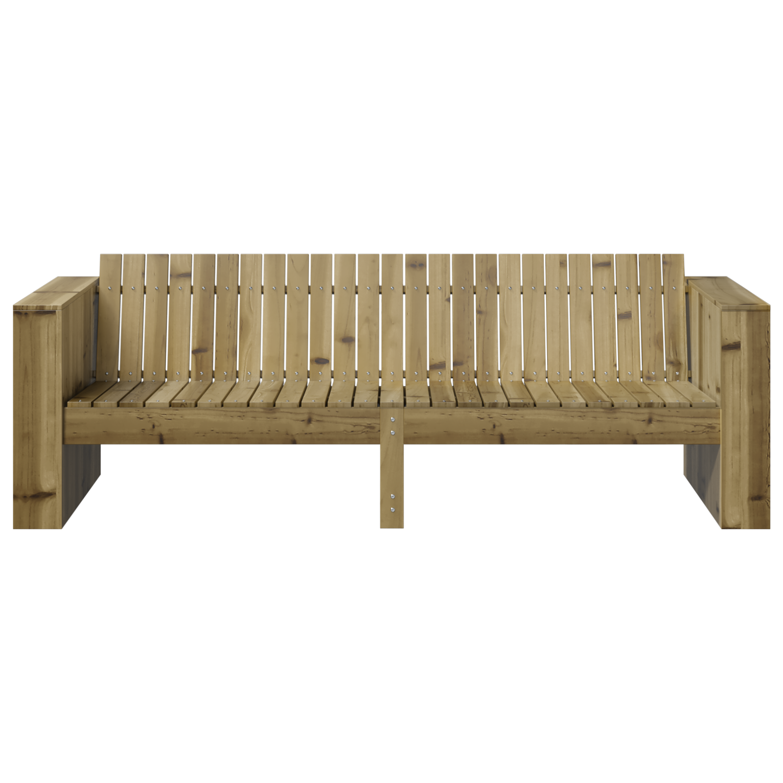 Garden Sofa 3-Seater 185.5x60x62 cm Impregnated Wood Pine - Image 3