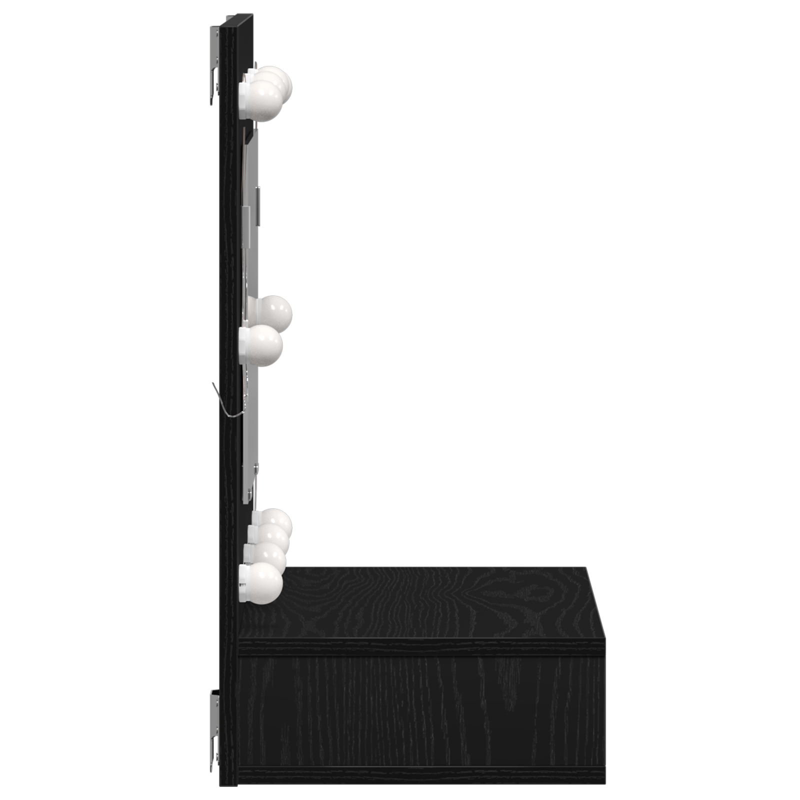 Black Oak Vanity Unit Black oak Wood Medium Mirror - Image 5