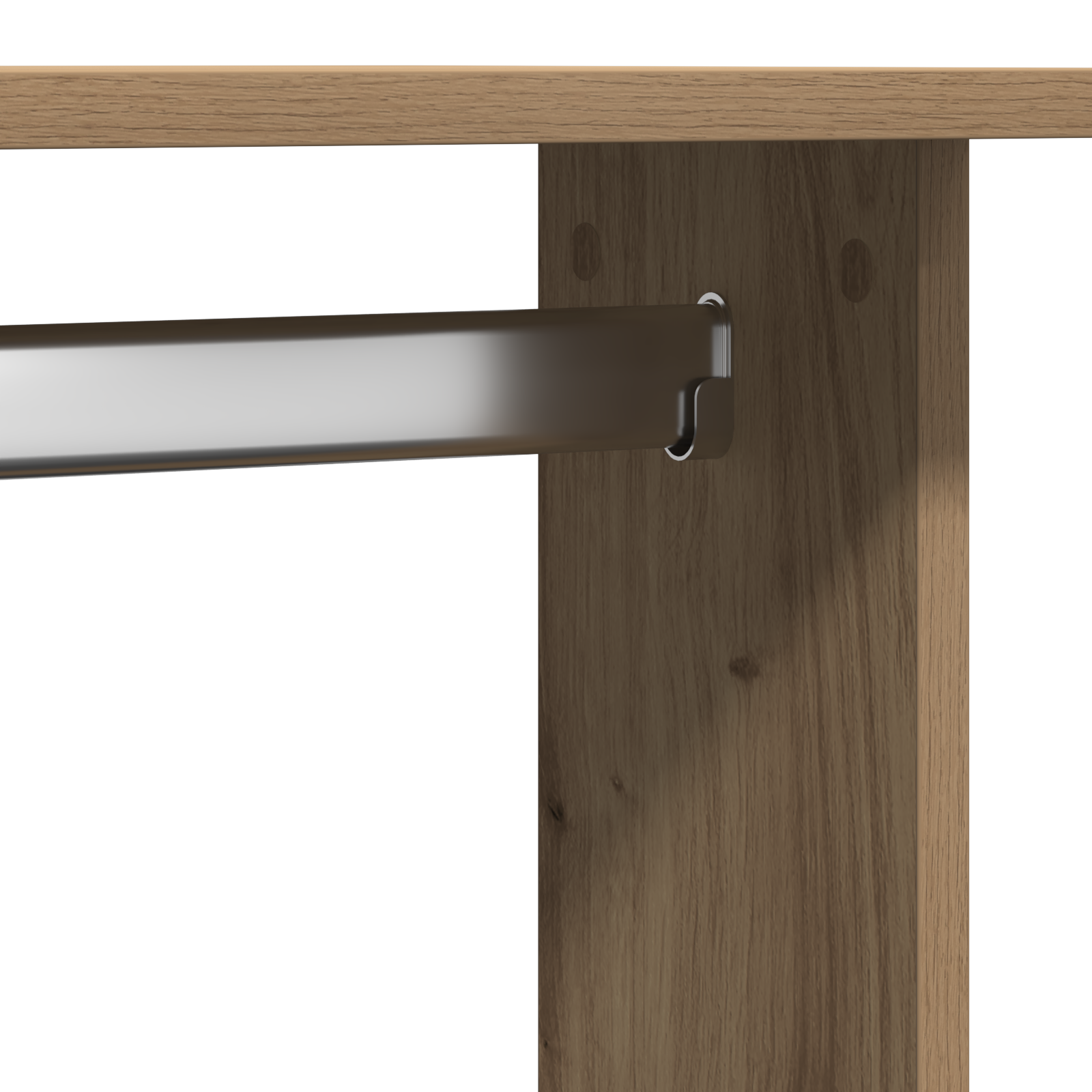 Wardrobe with Wheels Artisan Oak 102x38x110 cm Engineered Wood - Image 8