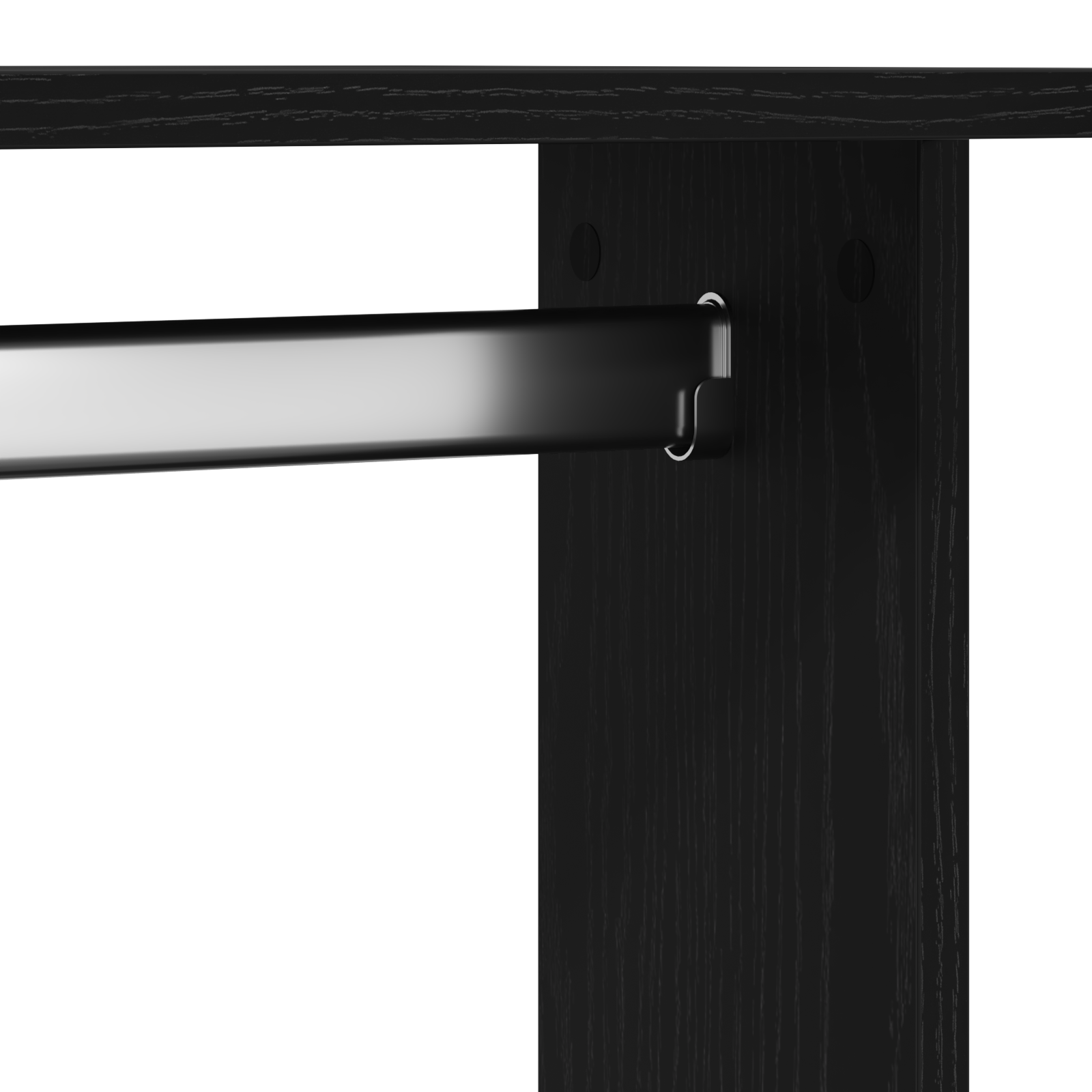 Wardrobe with Wheels Black Oak 102x38x110 cm Engineered Wood - Image 8