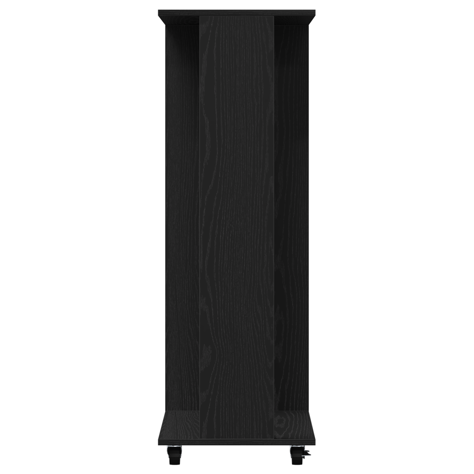 Wardrobe with Wheels Black Oak 102x38x110 cm Engineered Wood - Image 6