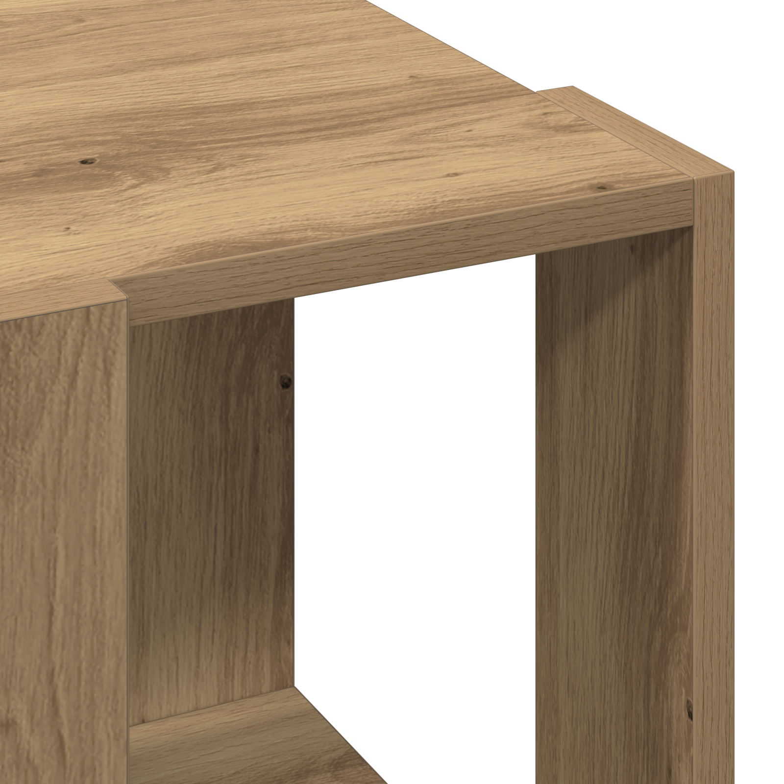 Coffee Table Artisan oak Solid oak wood 32 x 32 x 30 cm Durable - Image 8