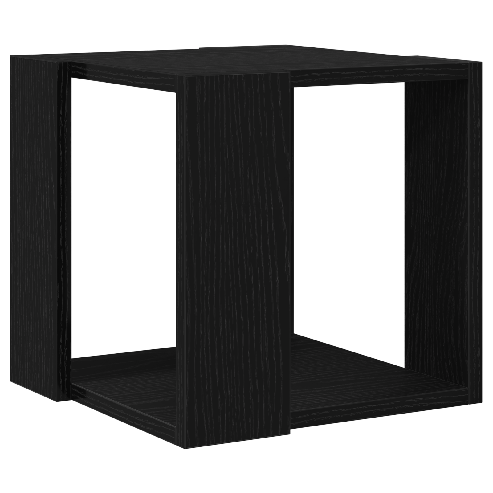 Coffee Table Black oak MDF 32 x 32 x 30 cm Simple Square - Image 7