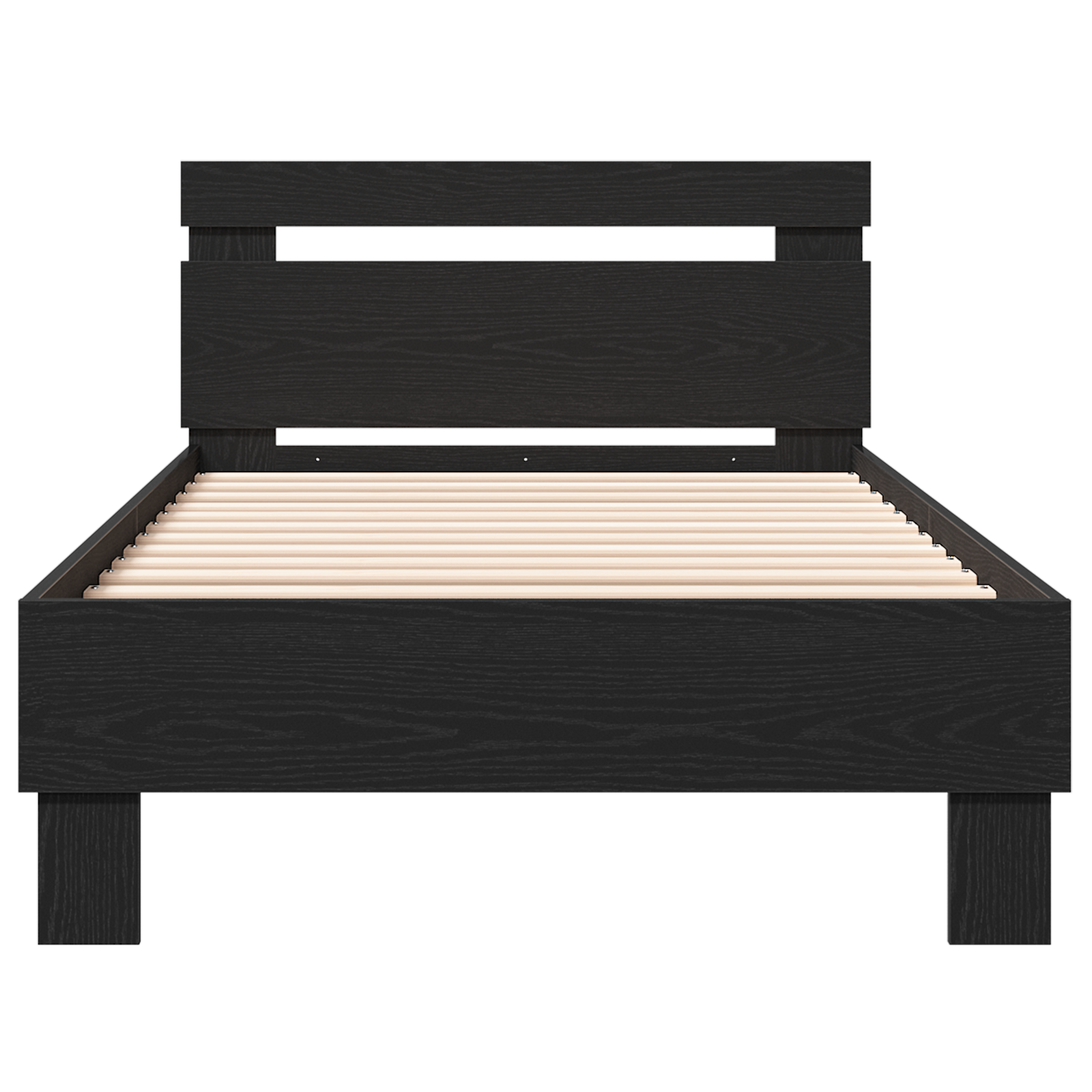 Black Oak Bed Frame Black Oak Solid Oak Wood 90 x 190 cm - Image 6