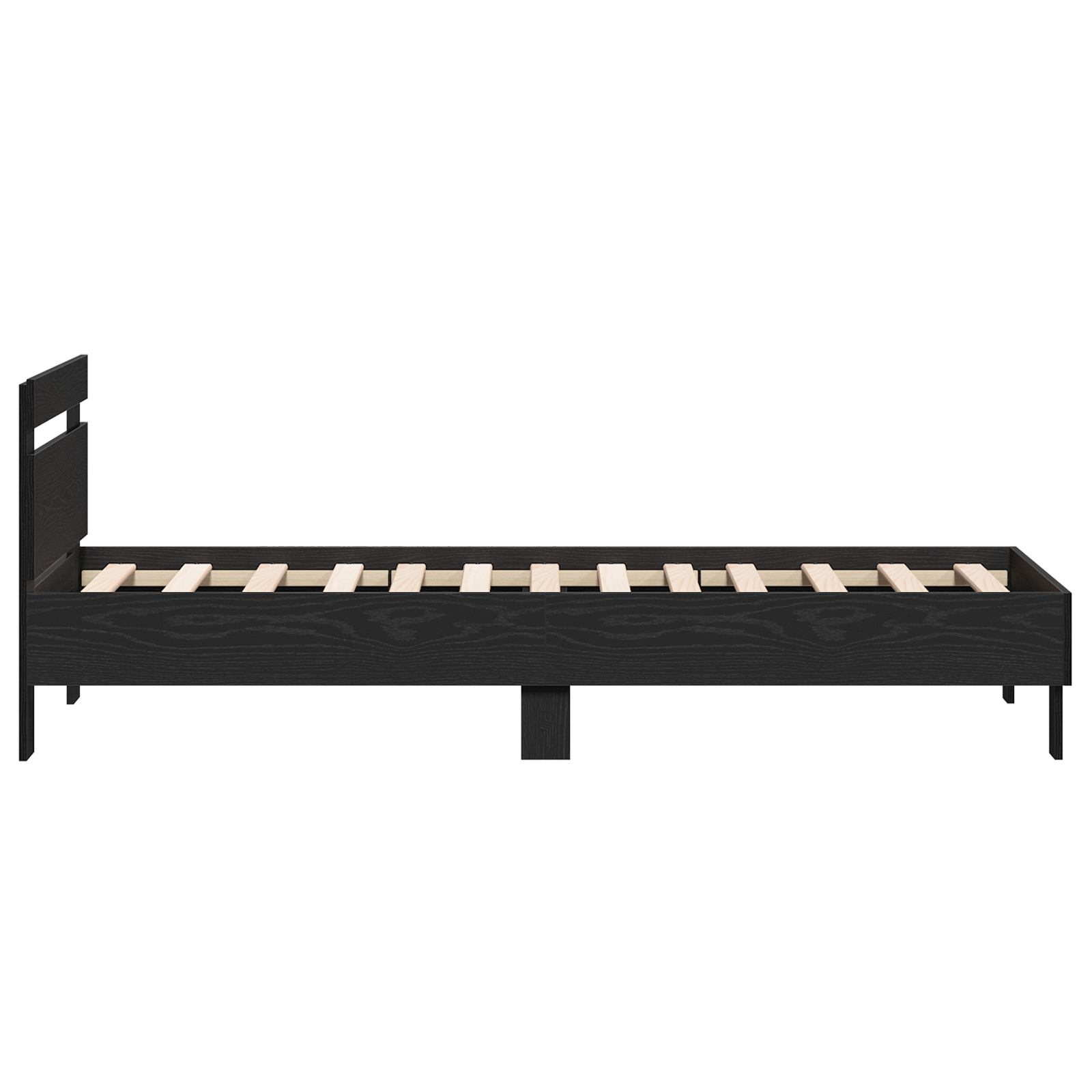 Black Oak Bed Frame Black Oak Solid Oak Wood 90 x 190 cm - Image 7