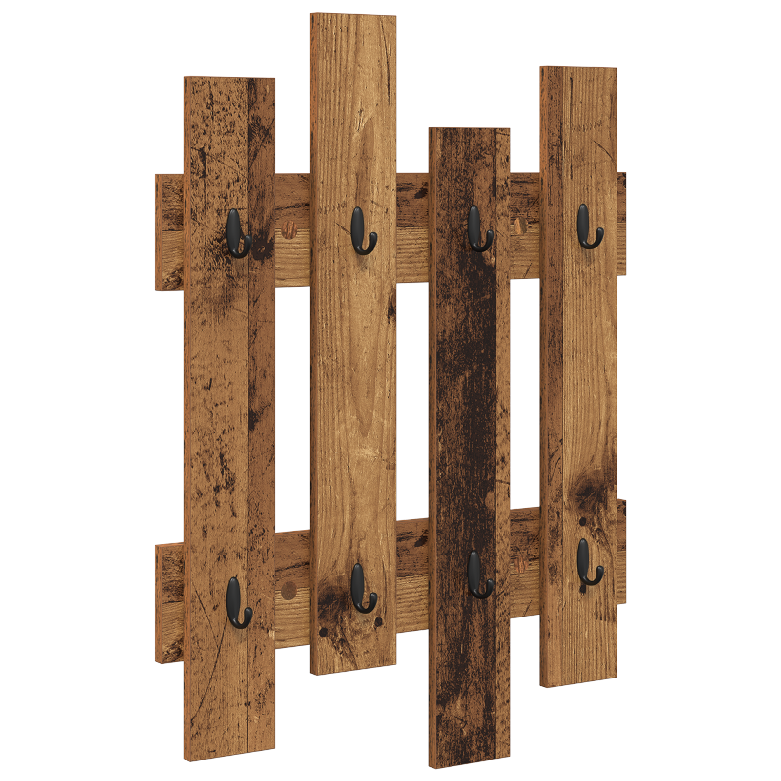Wall-Mounted Coat Rack Old wood 60 x 3 x 82 cm Engineered wood - Image 2