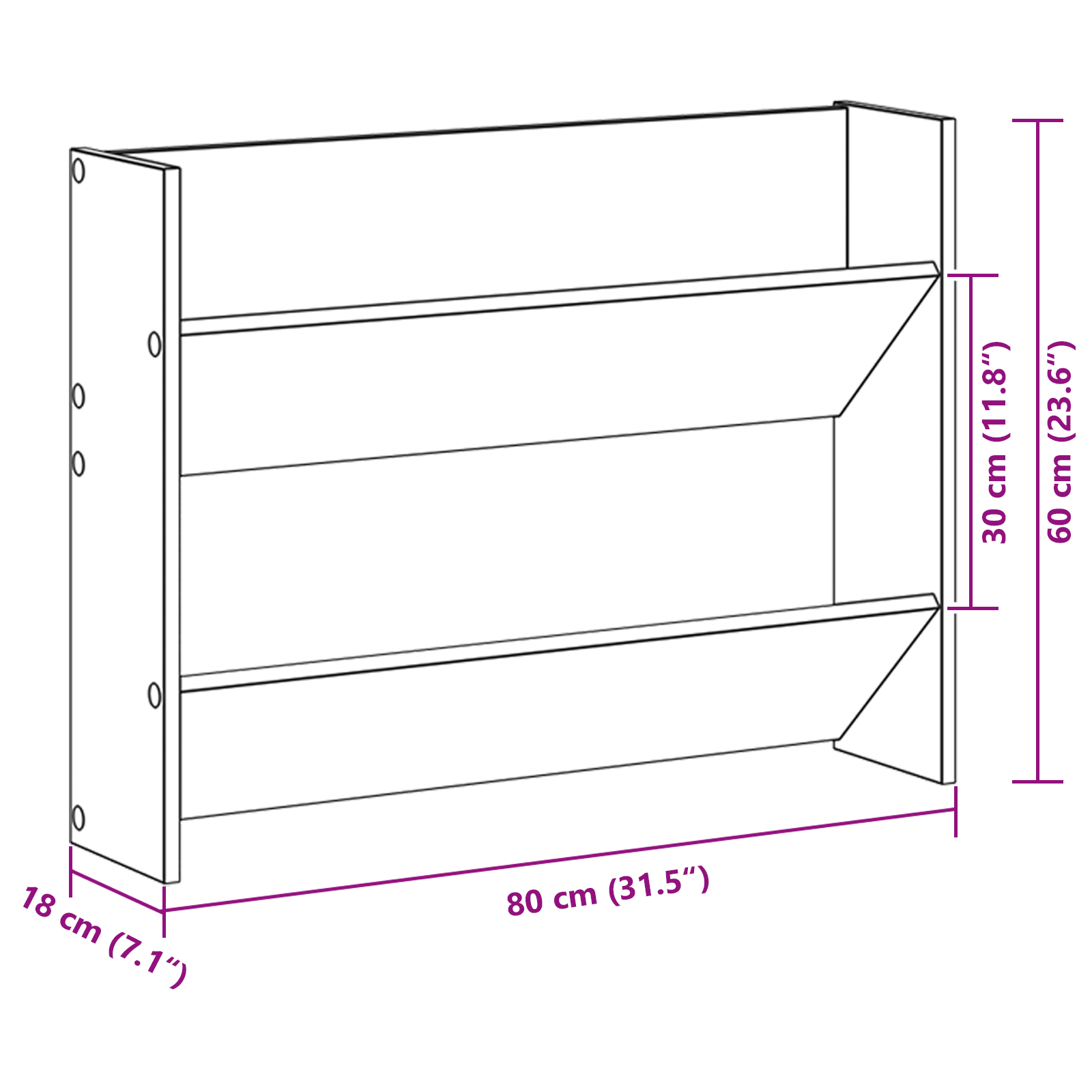 Schoenenkast 2 st 80 x 18 x 60 cm Bewerkt hout Oud hout