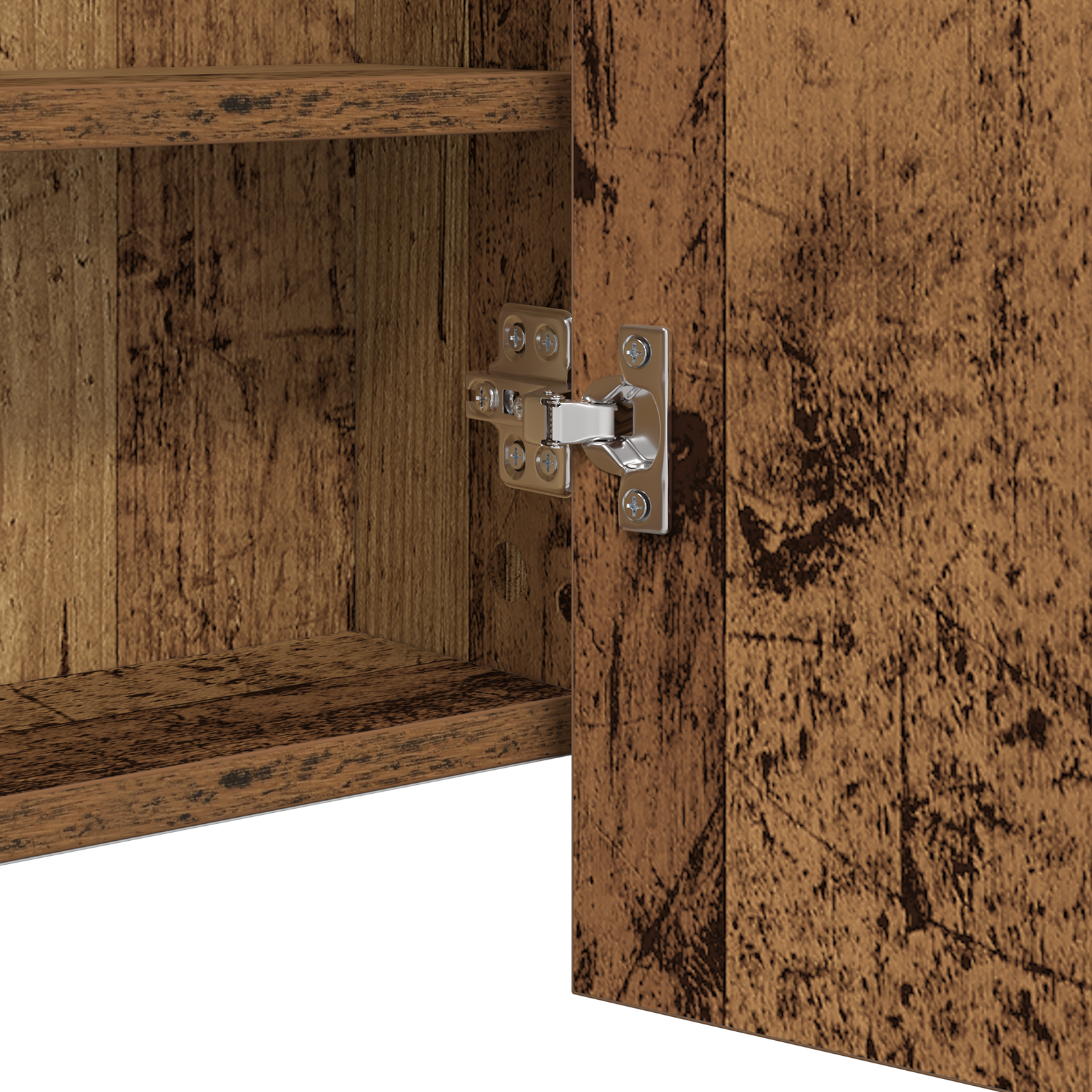 LED Mirror Cabinet Old Wood 100x12x45 cm Engineered Wood - Image 9