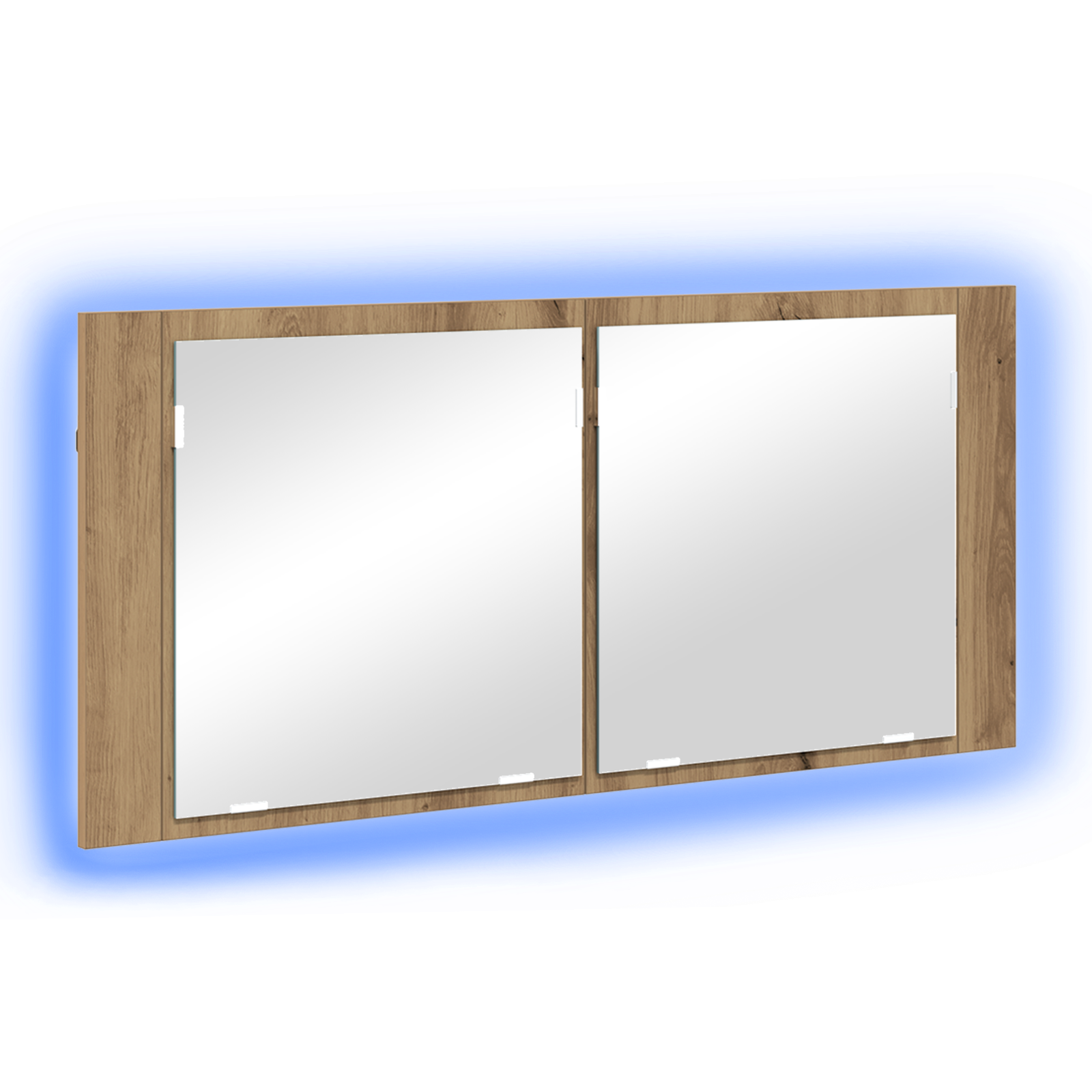 LED Mirror Cabinet Artisan Oak 100x12x45 cm Engineered Wood - Image 2