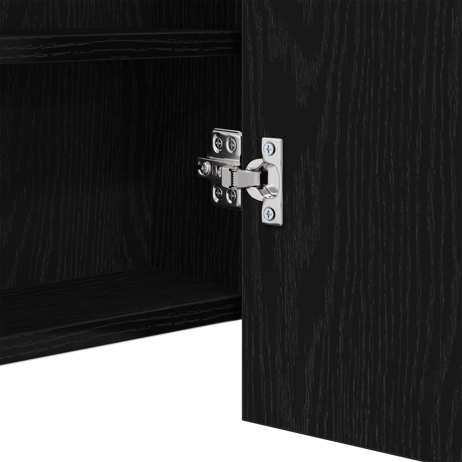 LED Mirror Cabinet Black Oak 100x12x45 cm Engineered Wood - Image 9