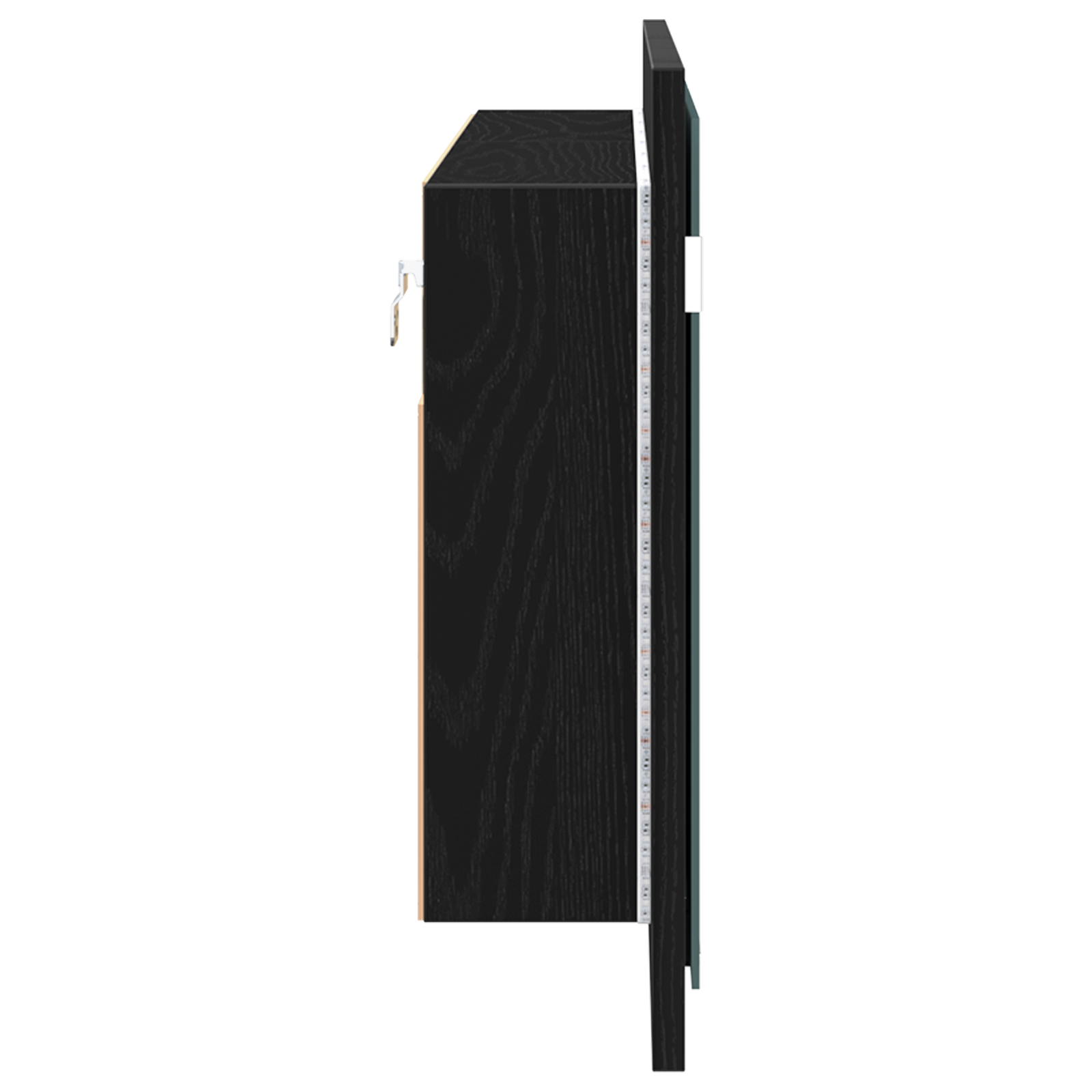 LED Mirror Cabinet Black Oak 100x12x45 cm Engineered Wood - Image 7