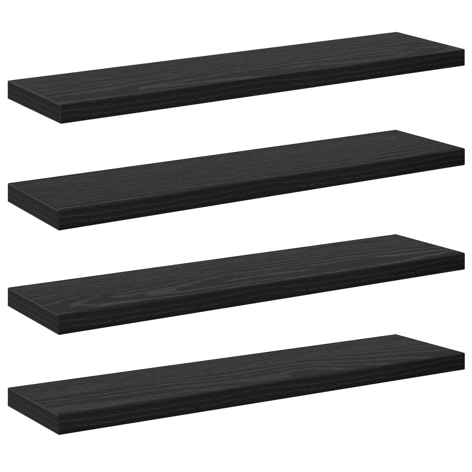 Wall-Mounted Shelves Black Oak MDF 40 x 10 x 1.5 cm - Image 2
