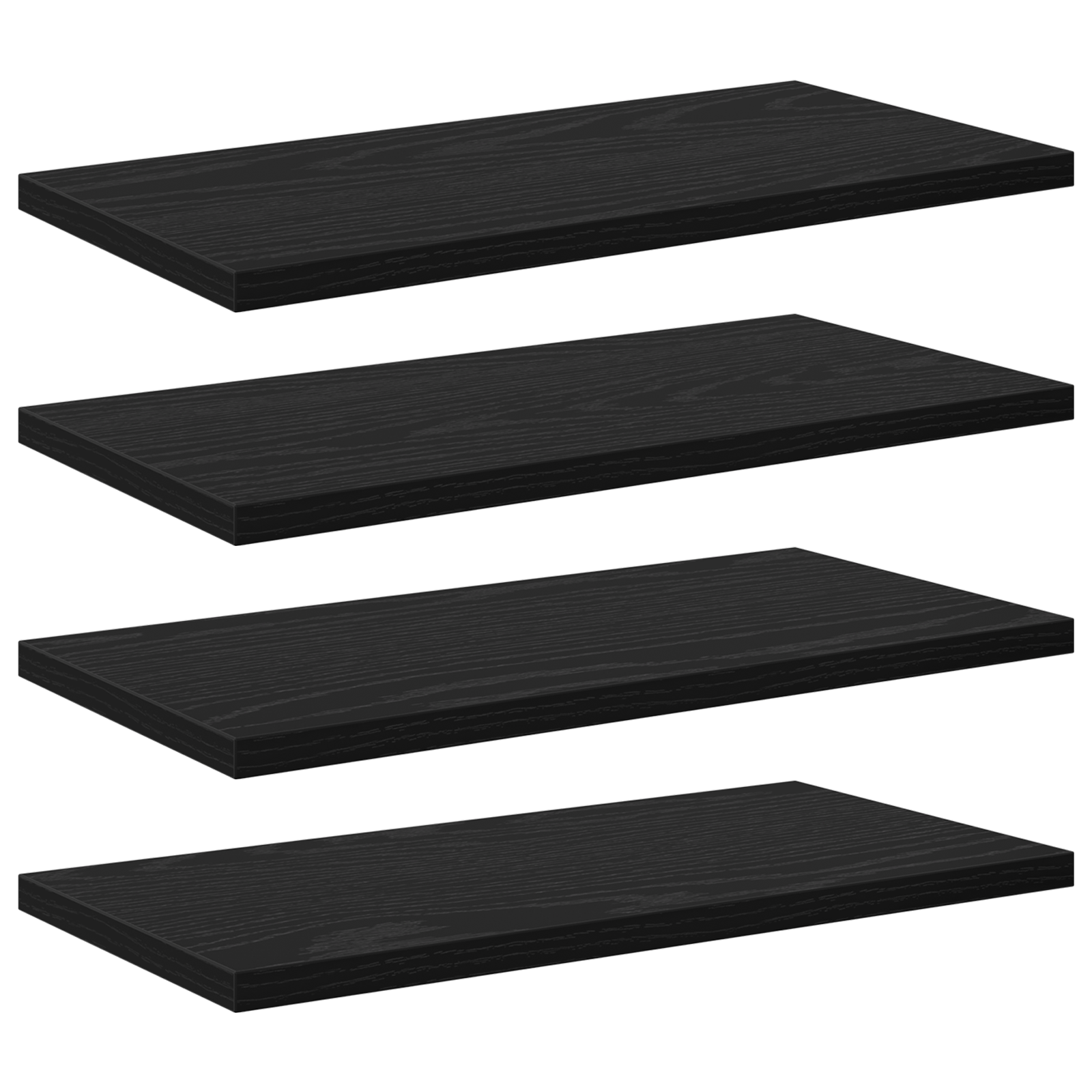 Bookshelf Boards 4 pcs Black Oak 40x20x1.5 cm Engineered Wood - Image 2
