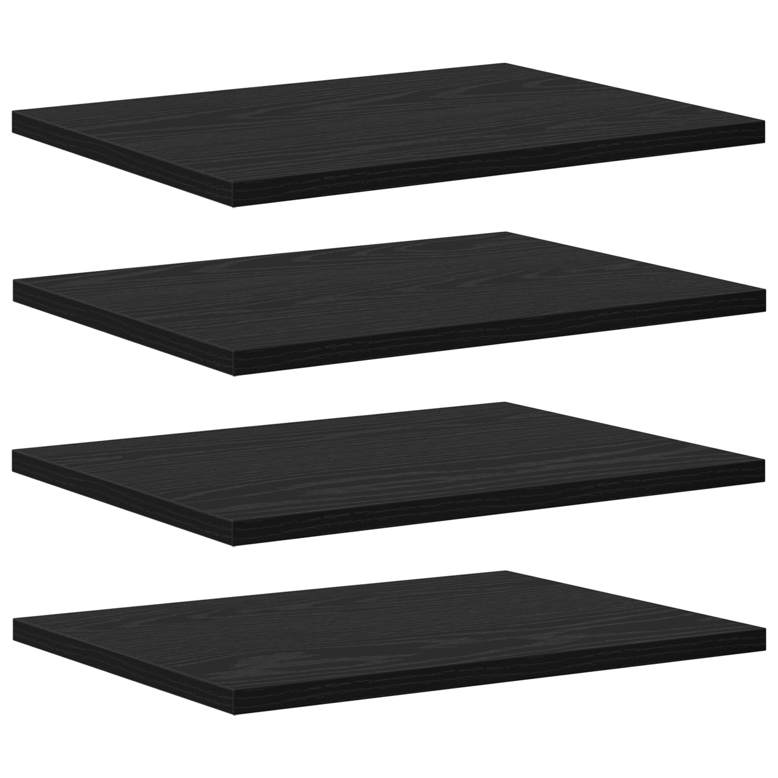 Wall-Mounted Shelves Black Oak Engineered Wood 40 x 30 x 1.5 cm - Image 2