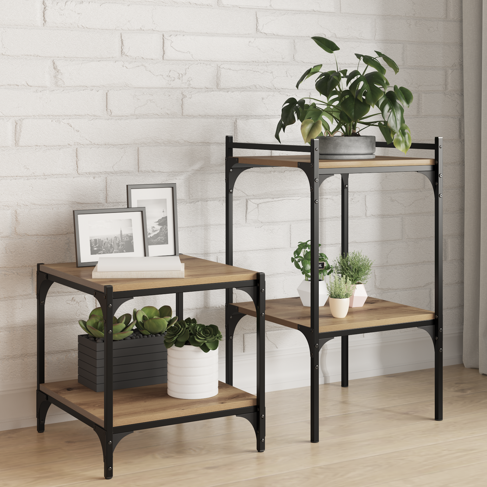 Wall-Mounted Shelves Artisan oak Wood 40 x 40 x 1.5 cm