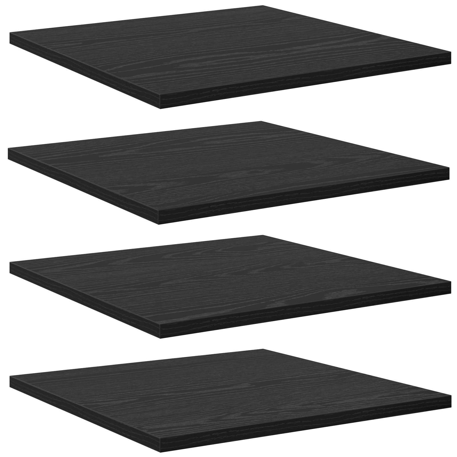 Wall-Mounted Shelves Black Oak Wood 40 x 40 x 1.5 cm Stackable - Image 2