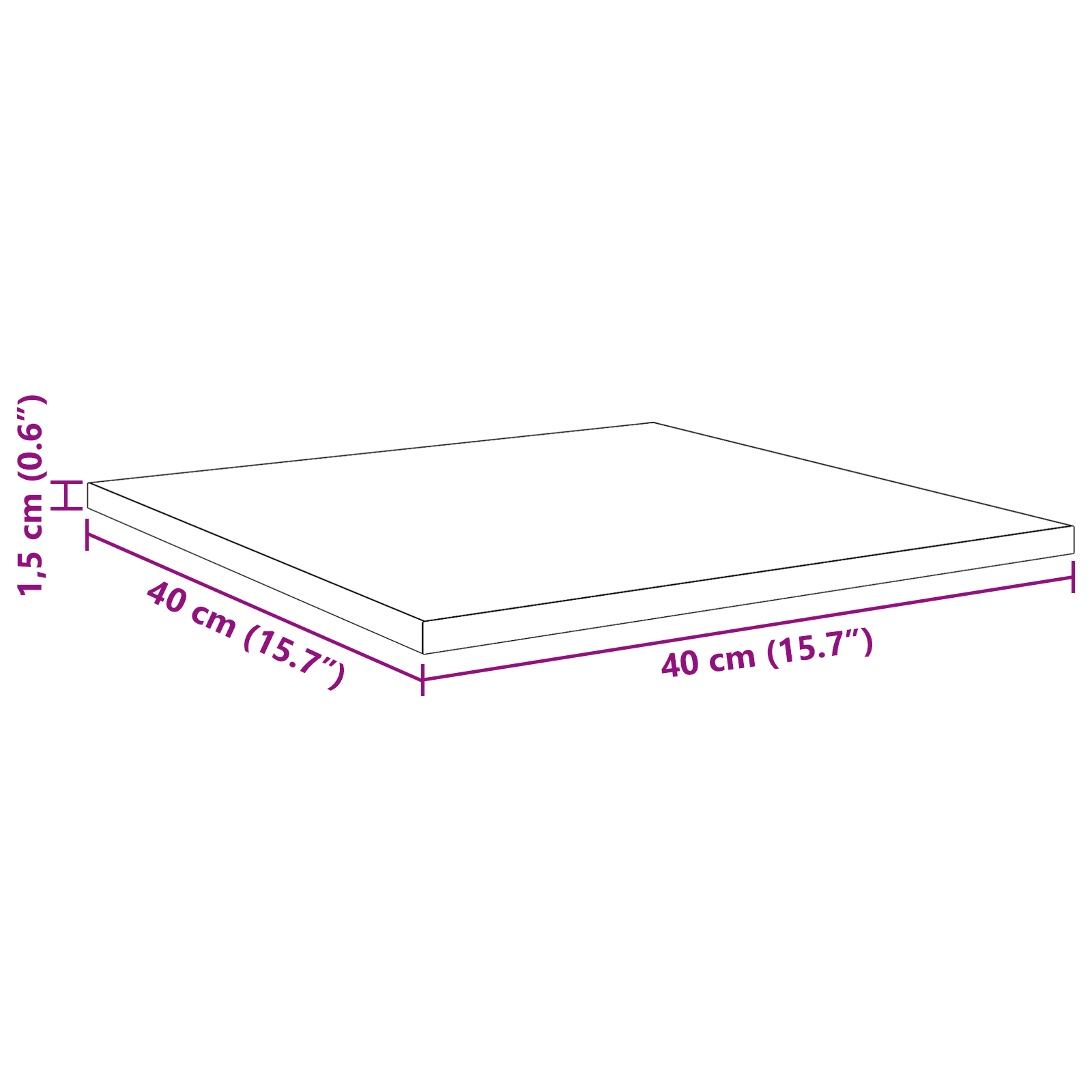 Wall-Mounted Shelves Black Oak Wood 40 x 40 x 1.5 cm Stackable - Image 9