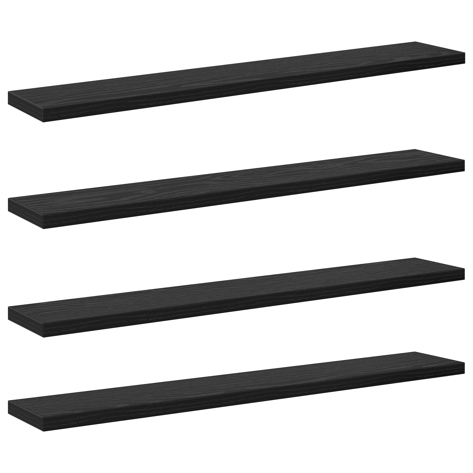 Wall-Mounted Shelves Black oak Engineered wood 60 x 10 x 1.5 cm - Image 2