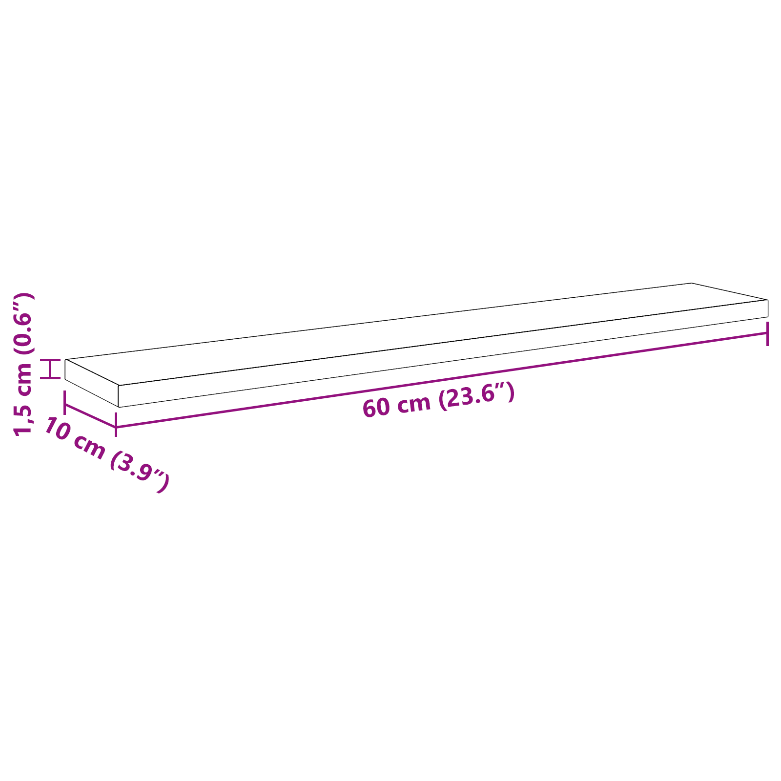 Wall-Mounted Shelves Black oak Engineered wood 60 x 10 x 1.5 cm - Image 9