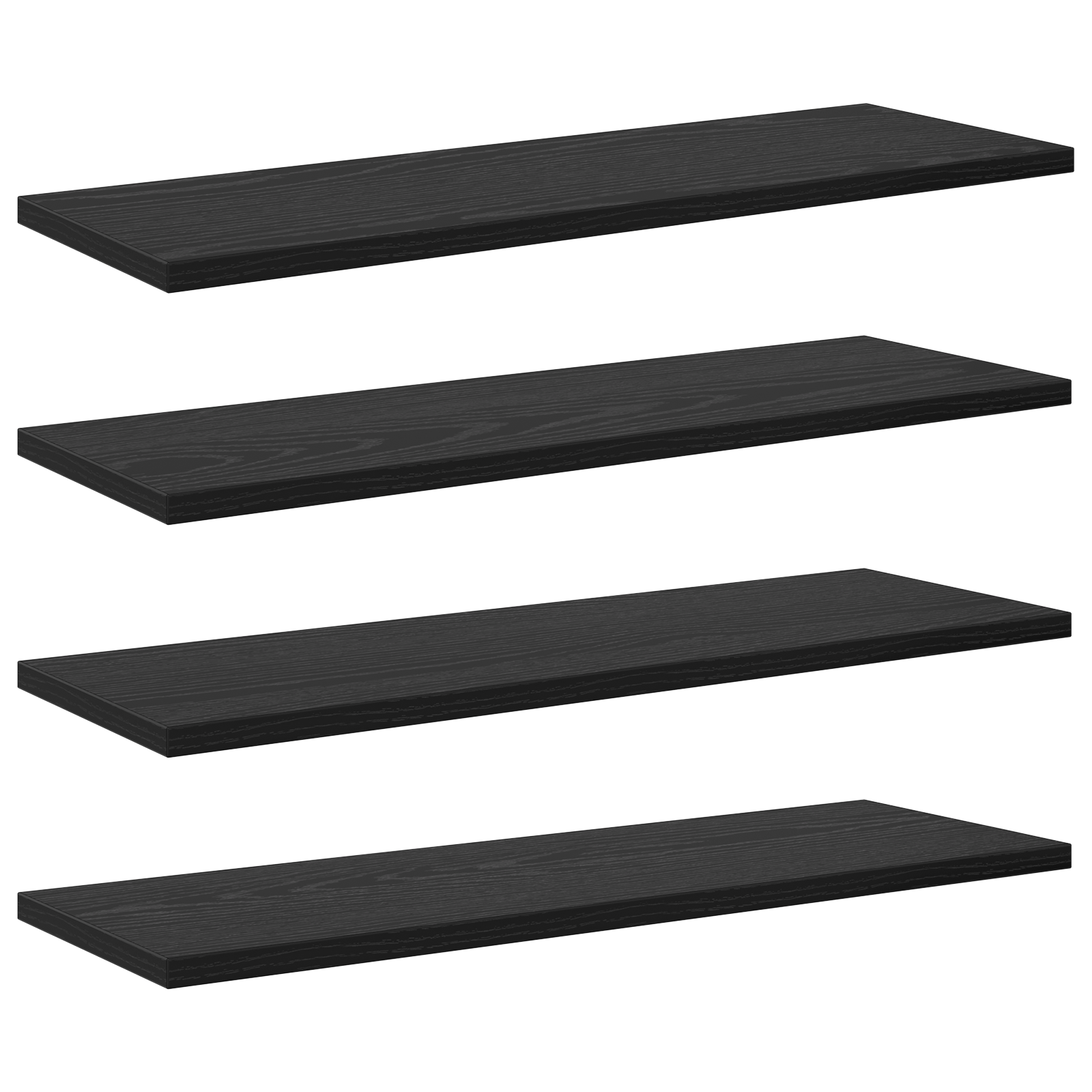 Wall-Mounted Shelves Black oak Engineered wood 60 x 20 x 1.5 cm - Image 2