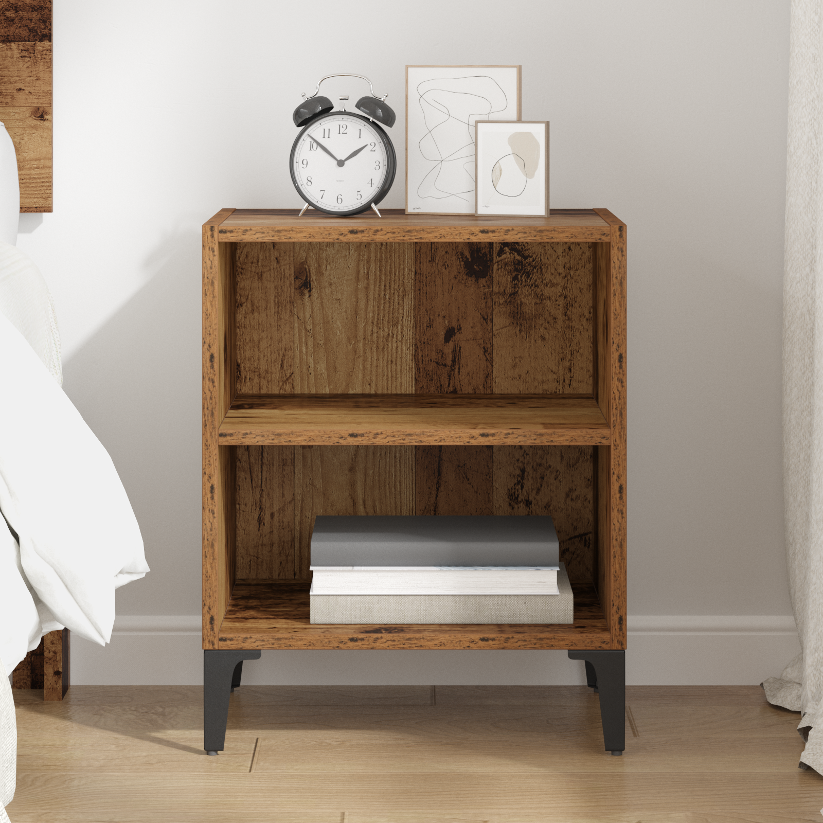 Bedside Cabinet Old Wood 40x30x50 cm Engineered Wood - Image 4