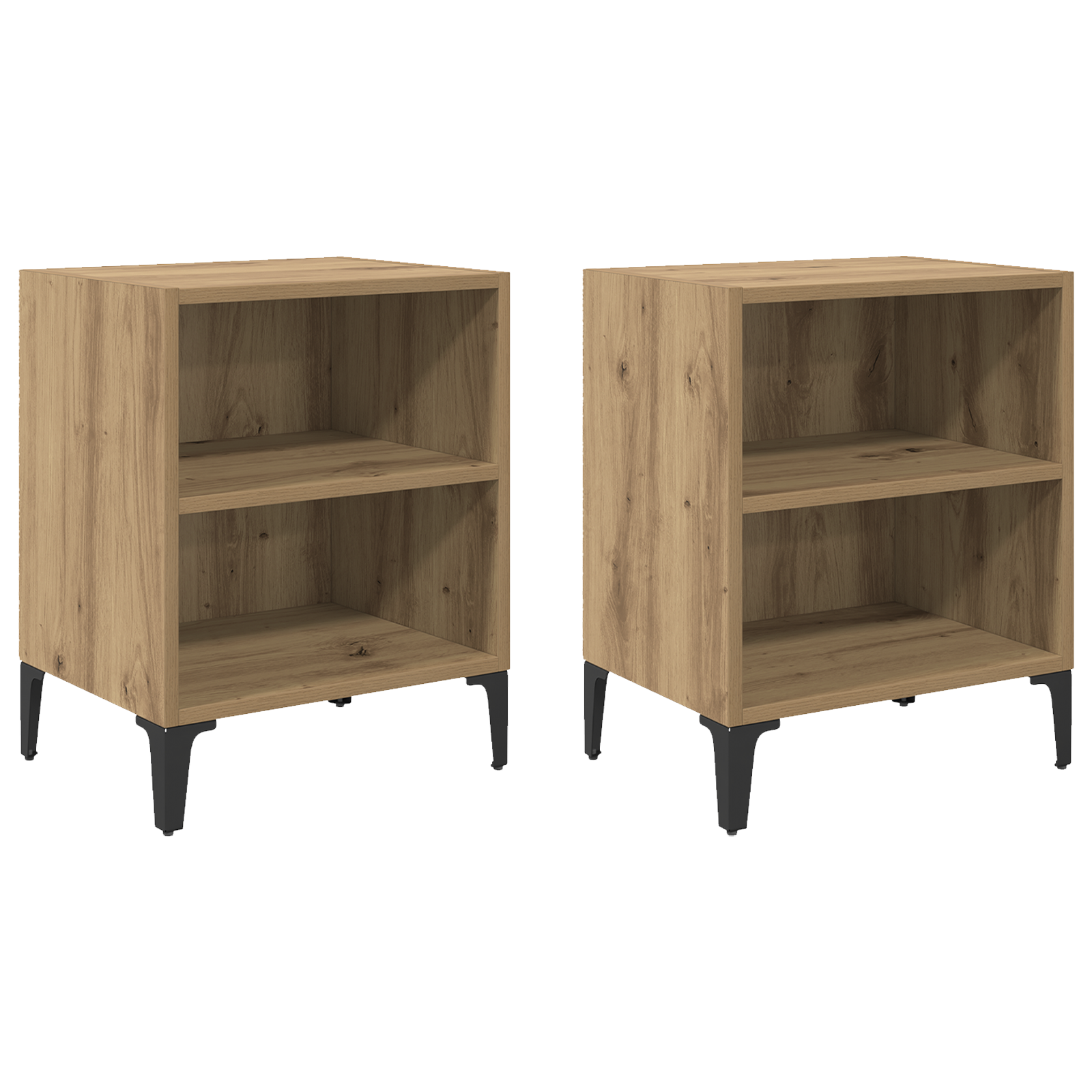 Bedside Cabinets 2 pcs Artisan Oak 40x30x50 cm Engineered Wood - Image 2