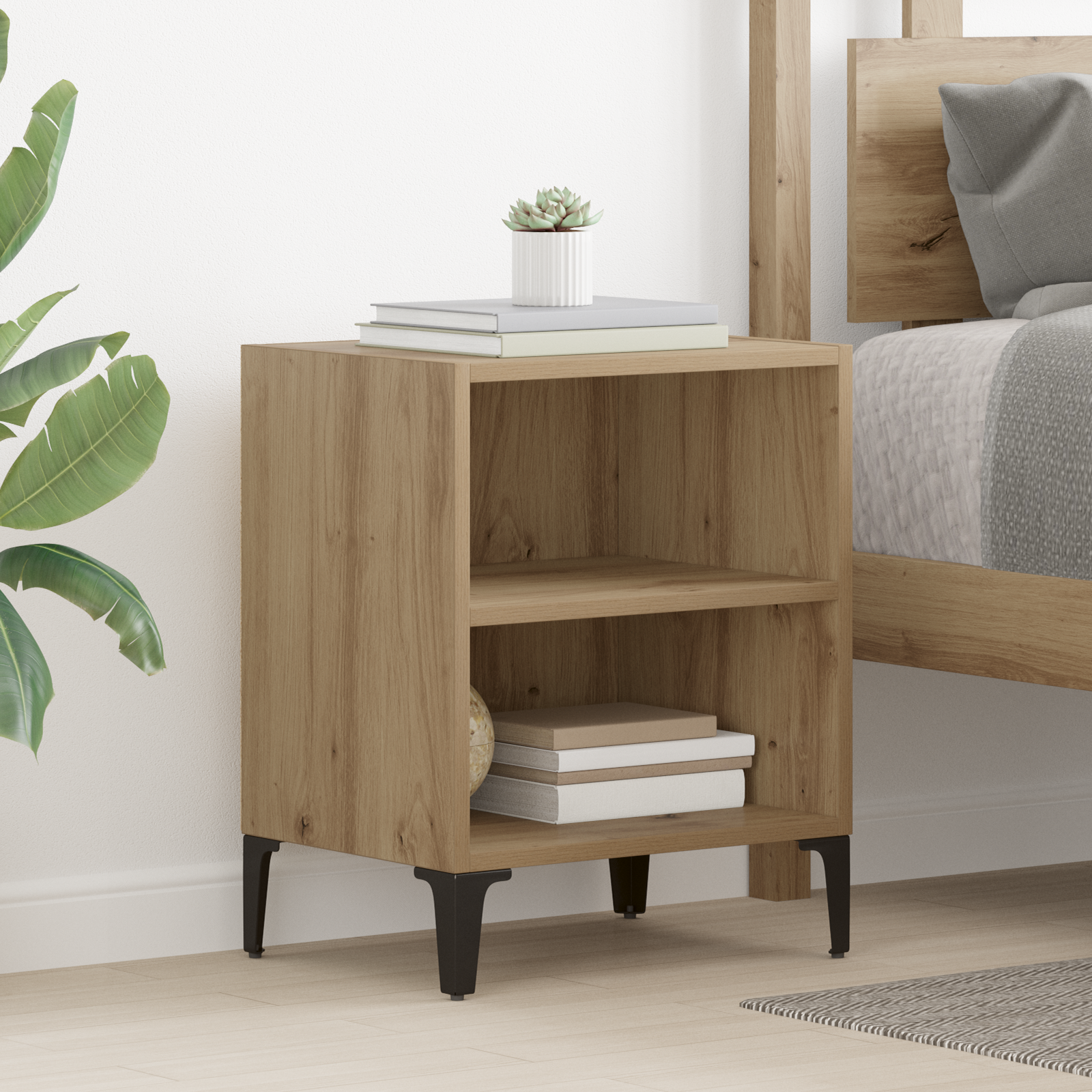 Bedside Cabinets 2 pcs Artisan Oak 40x30x50 cm Engineered Wood