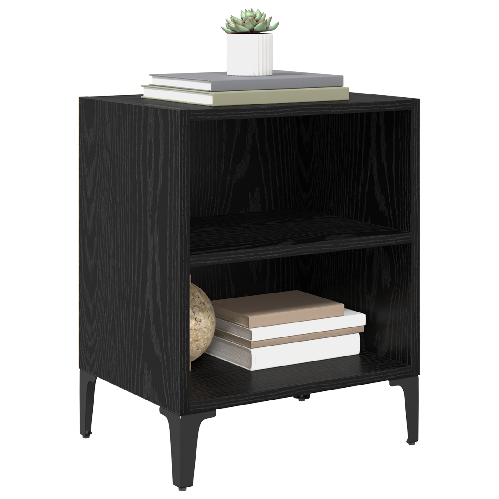 Bedside Cabinet Black Oak 40x30x50 cm Engineered Wood - Image 3