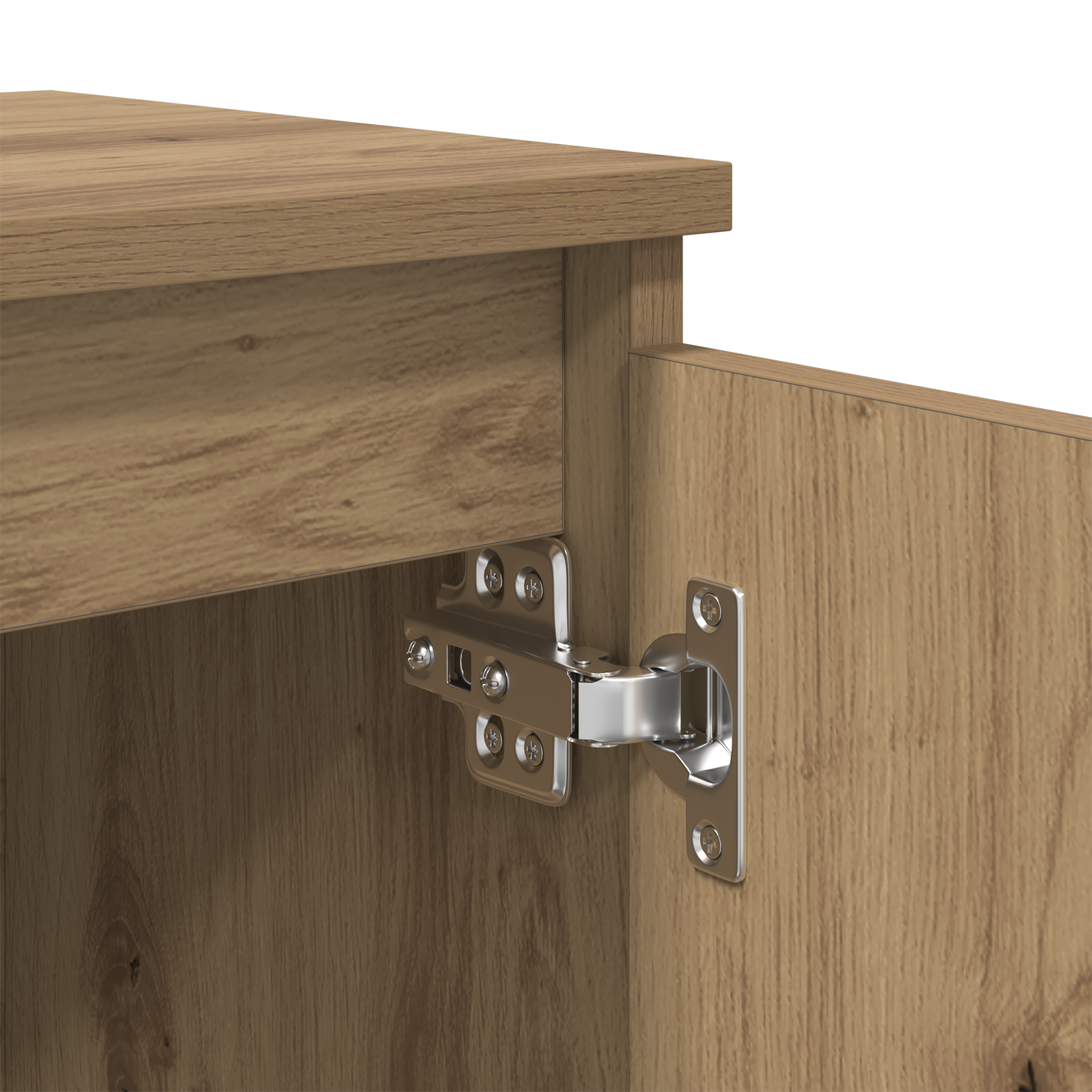 Artisan Oak Bedside Table Artisan oak MDF 40 x 30 x 50 cm - Image 9