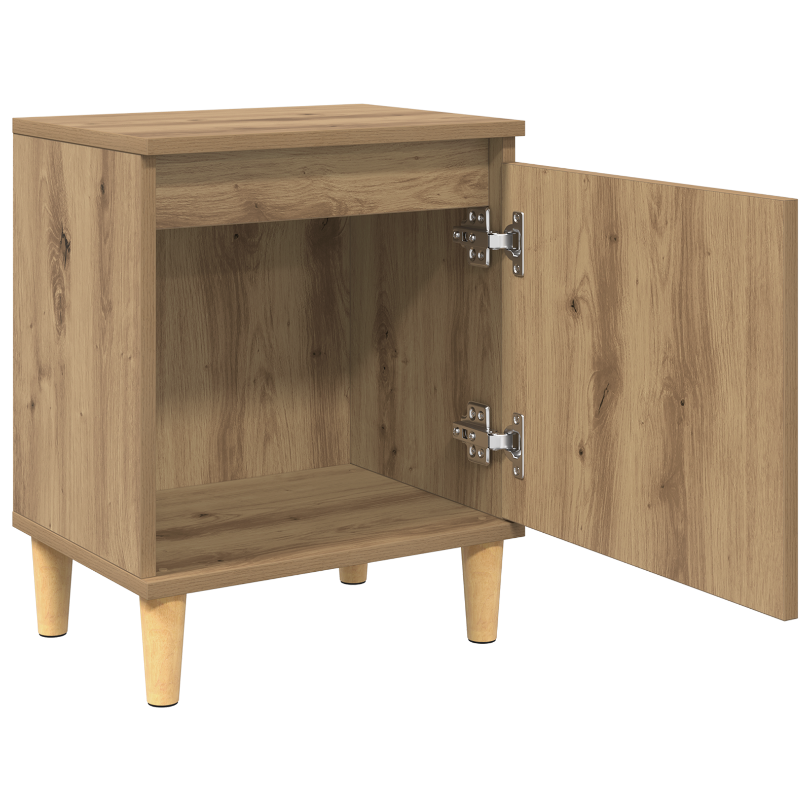 Artisan Oak Bedside Table Artisan oak MDF 40 x 30 x 50 cm - Image 5
