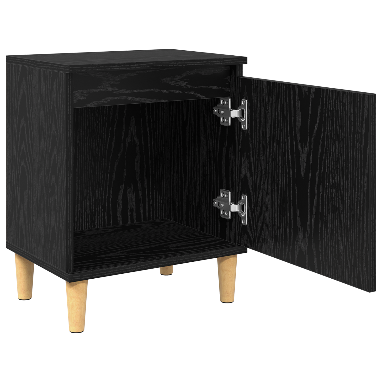 Black Oak Nightstand Black oak Engineered wood 40 x 30 x 50 cm - Image 5